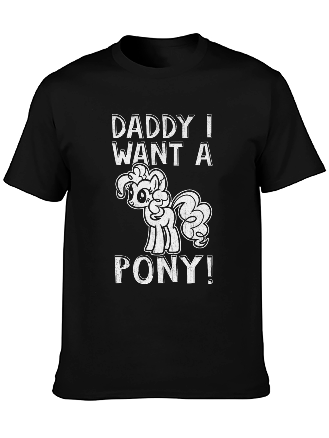 Daddy I Want a Pony Black Graphic Tee