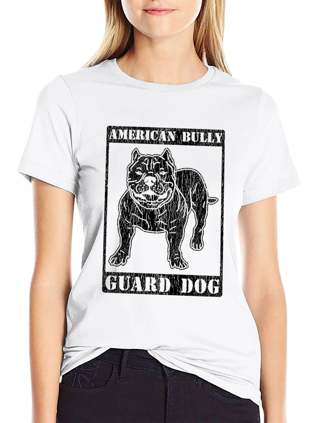 American Bully Guard Dog Black T-Shirt