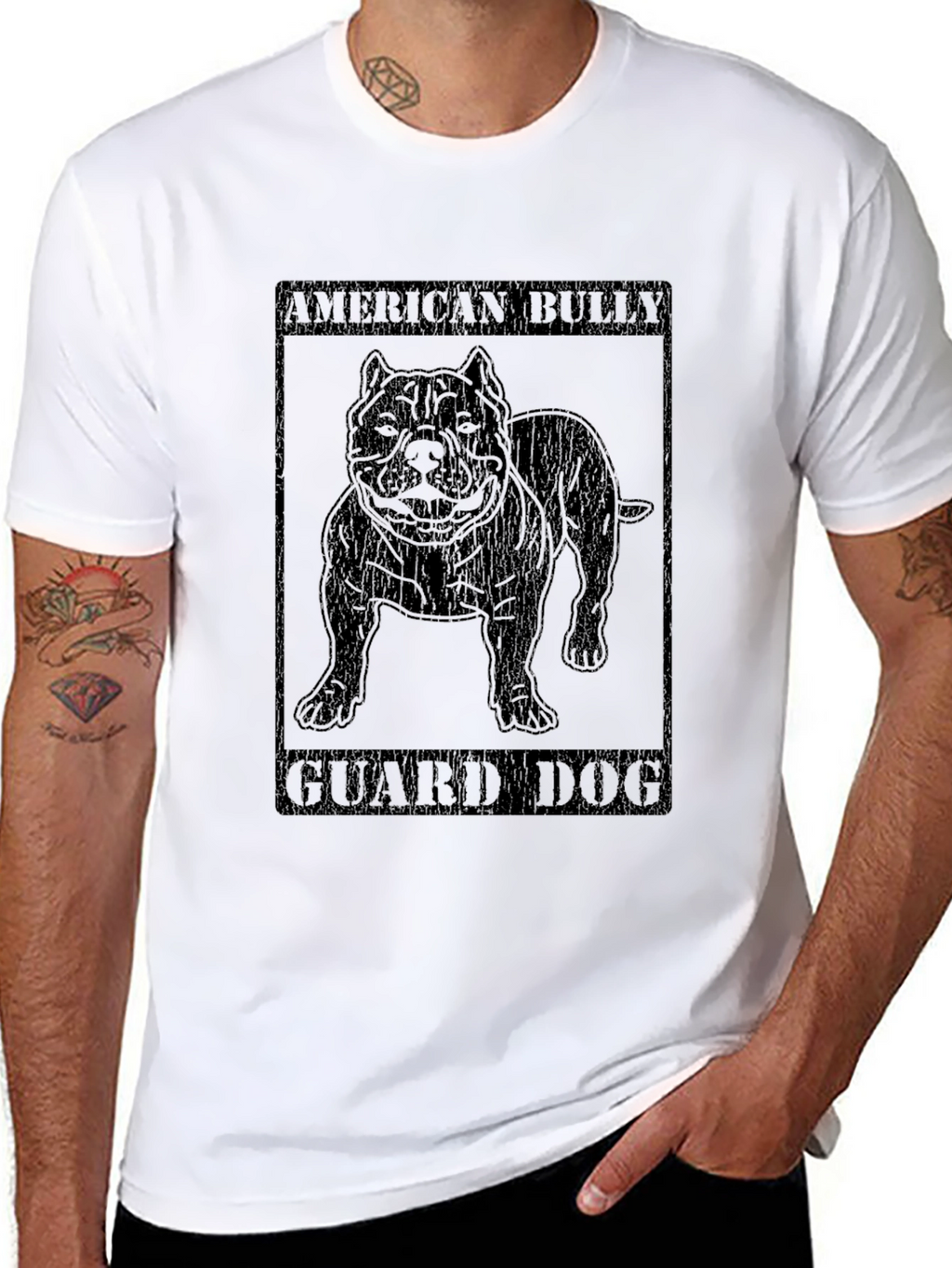 American Bully Guard Dog Black T-Shirt