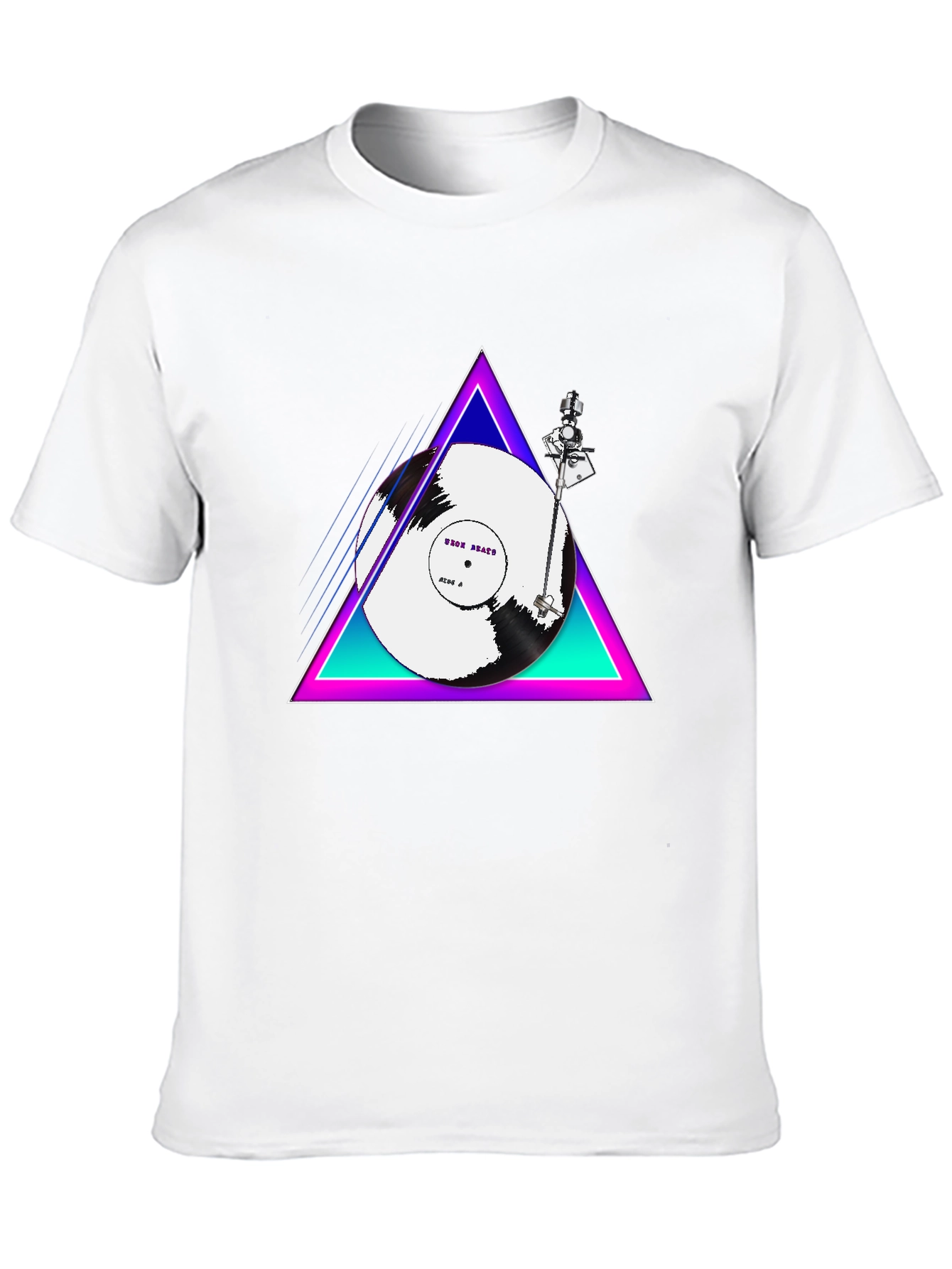 Retro Vinyl Turntable T-Shirt - Black