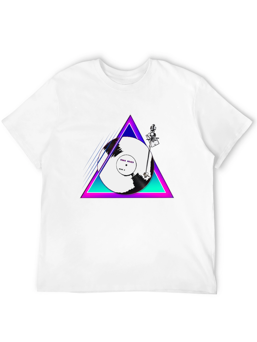 Retro Vinyl Turntable T-Shirt - Black