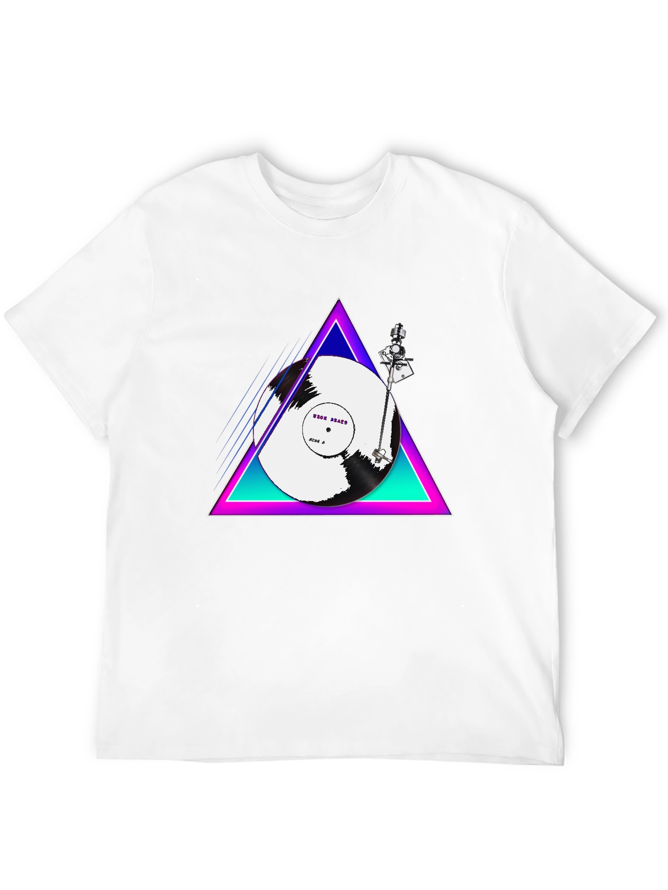 Retro Vinyl Turntable T-Shirt - Black