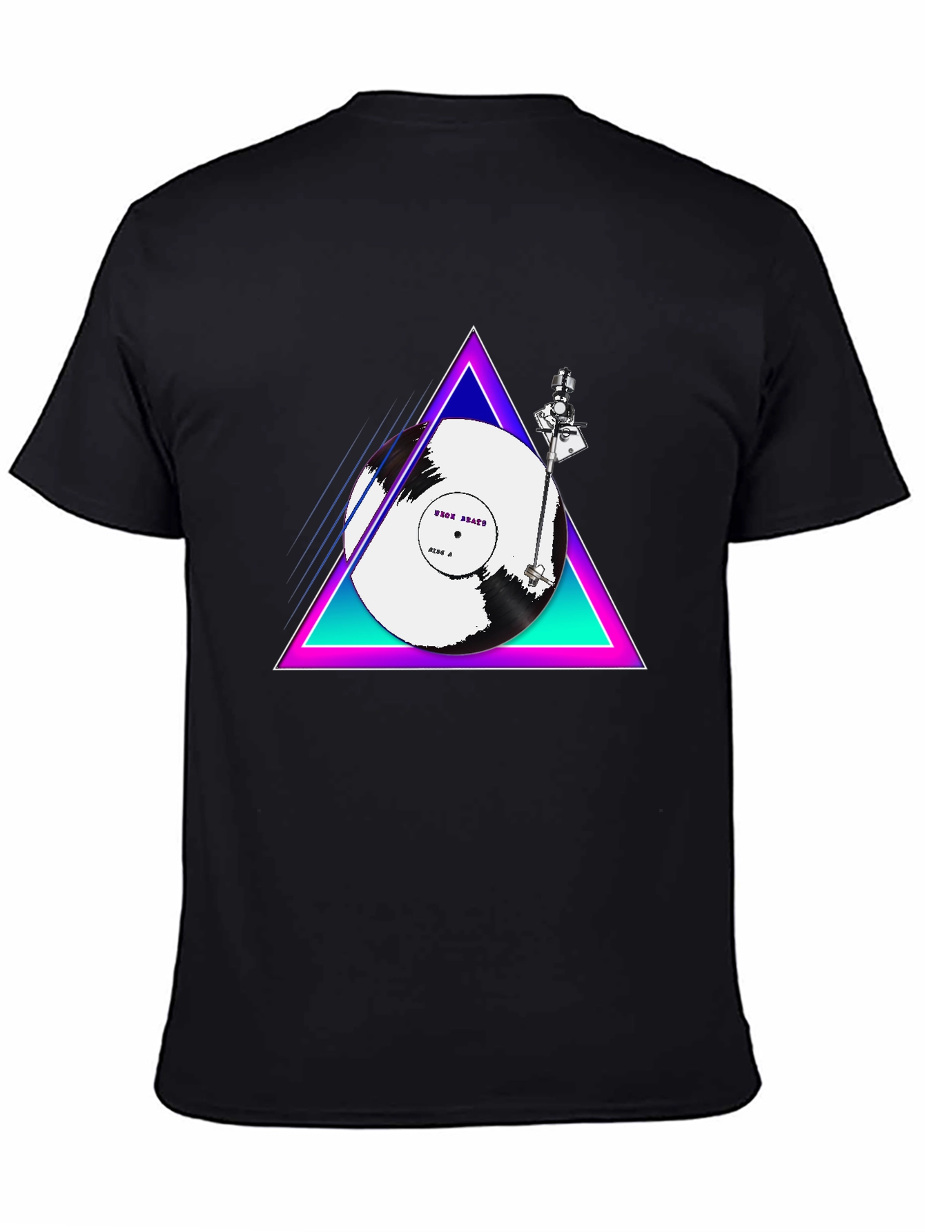 Retro Vinyl Turntable T-Shirt - Black