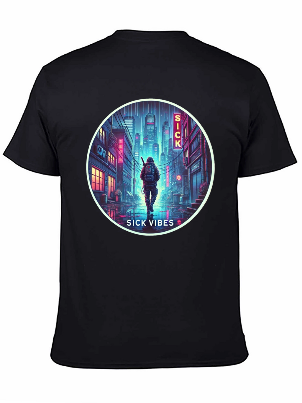 Sick Vibes Graphic Tee - Urban Neon Streetwear
