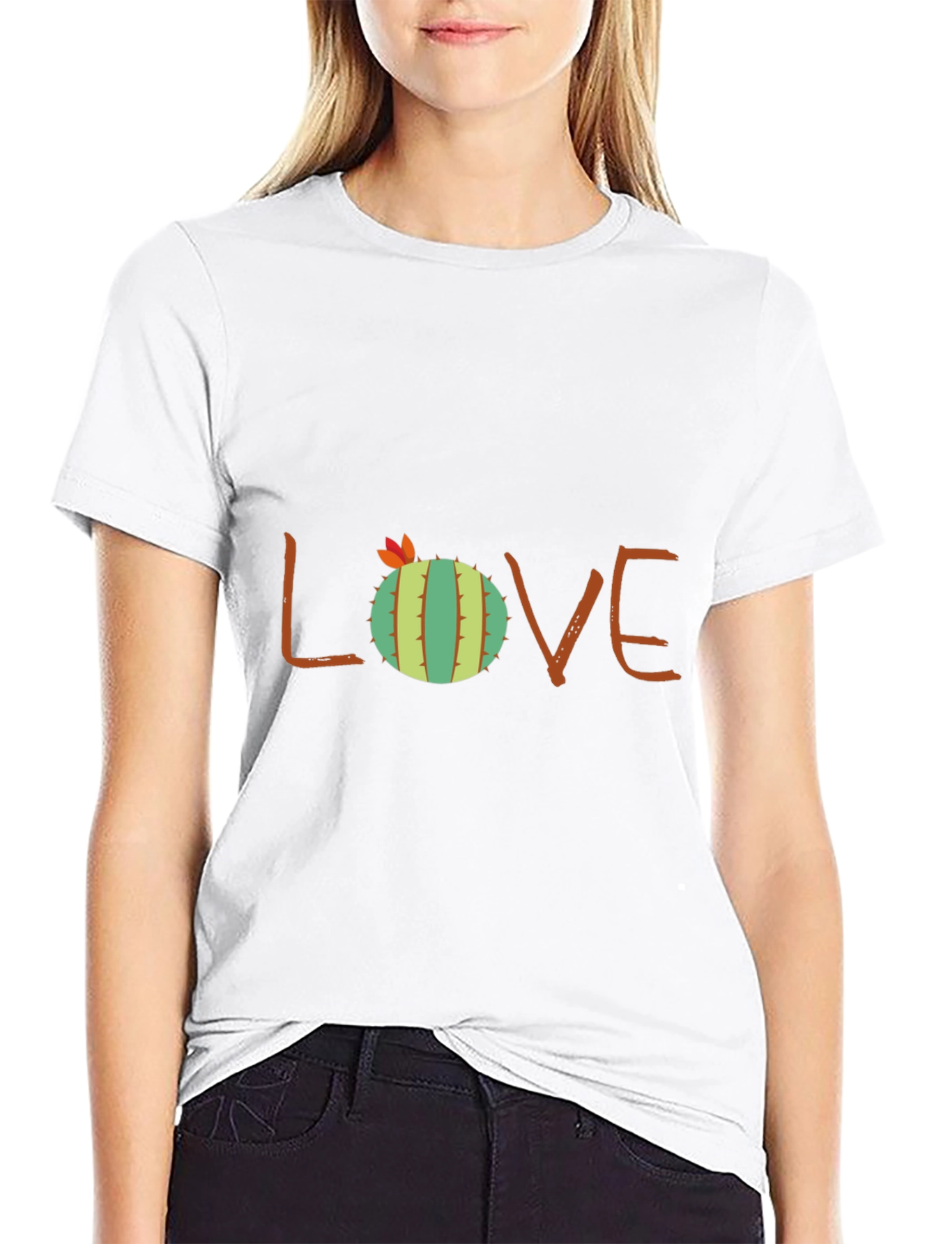 Cactus Love Graphic Tee - Black