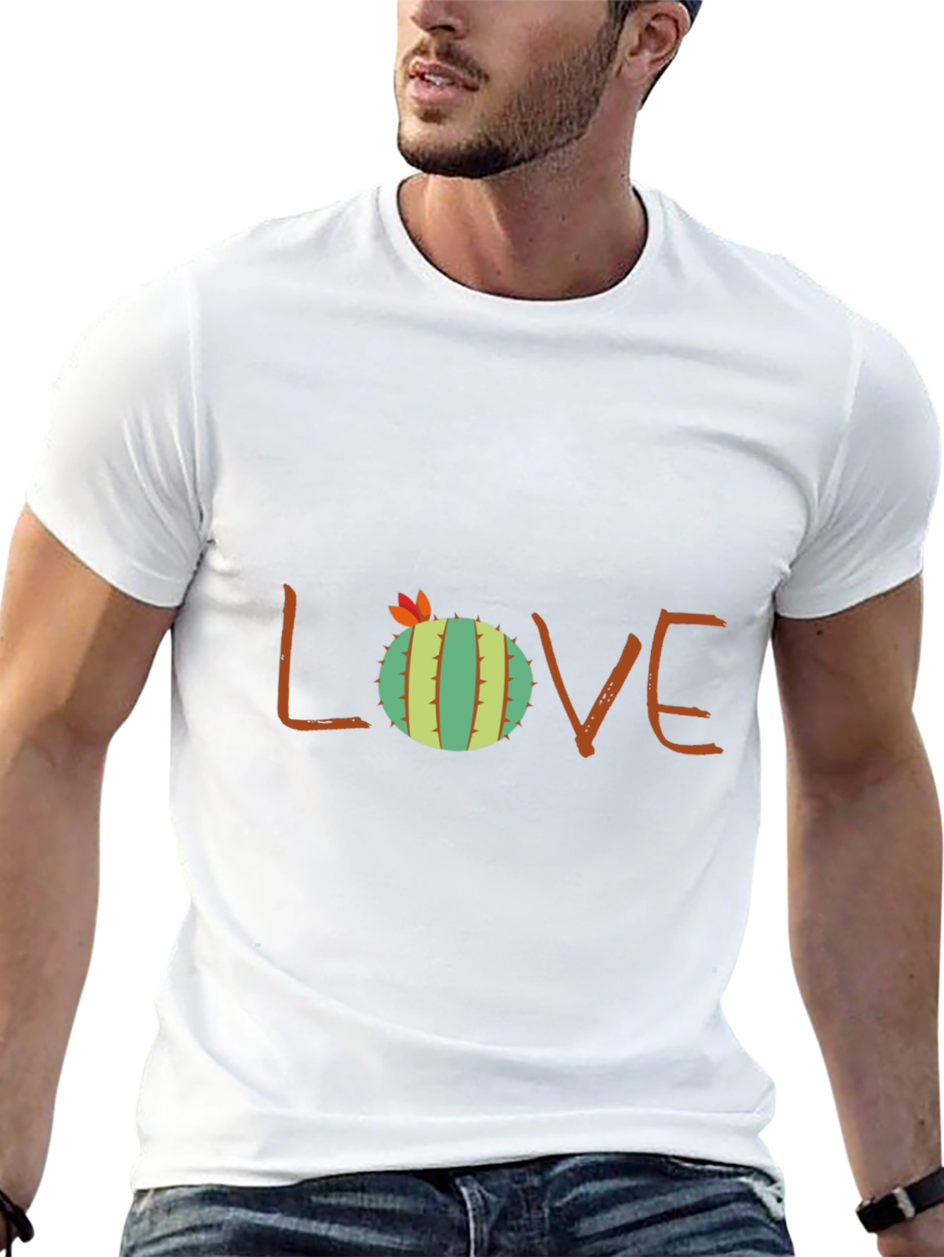 Cactus Love Graphic Tee - Black