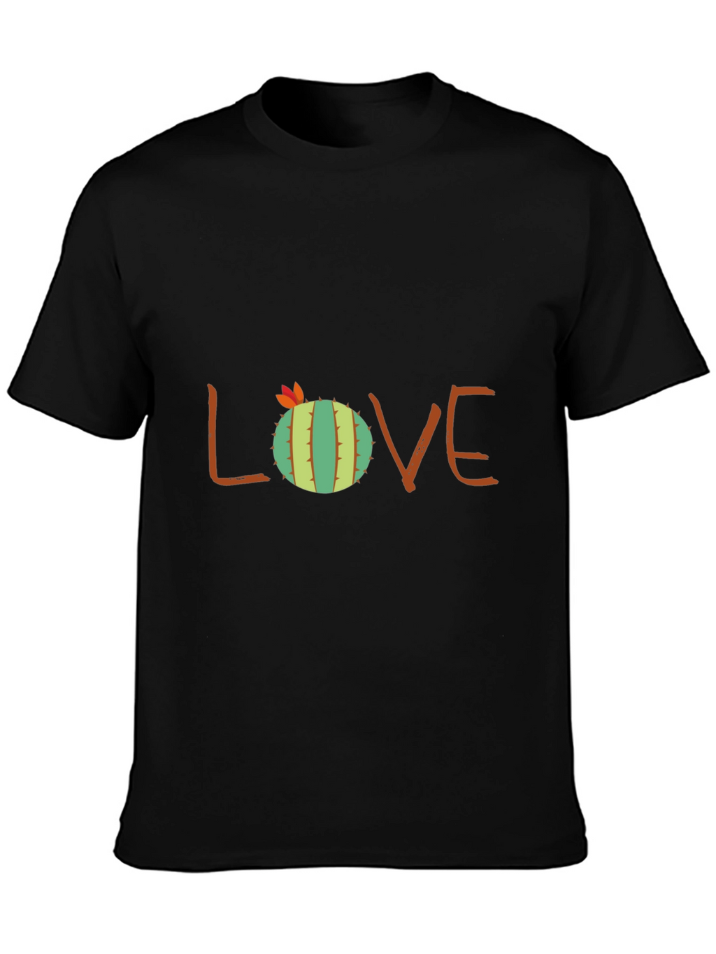 Cactus Love Graphic Tee - Black