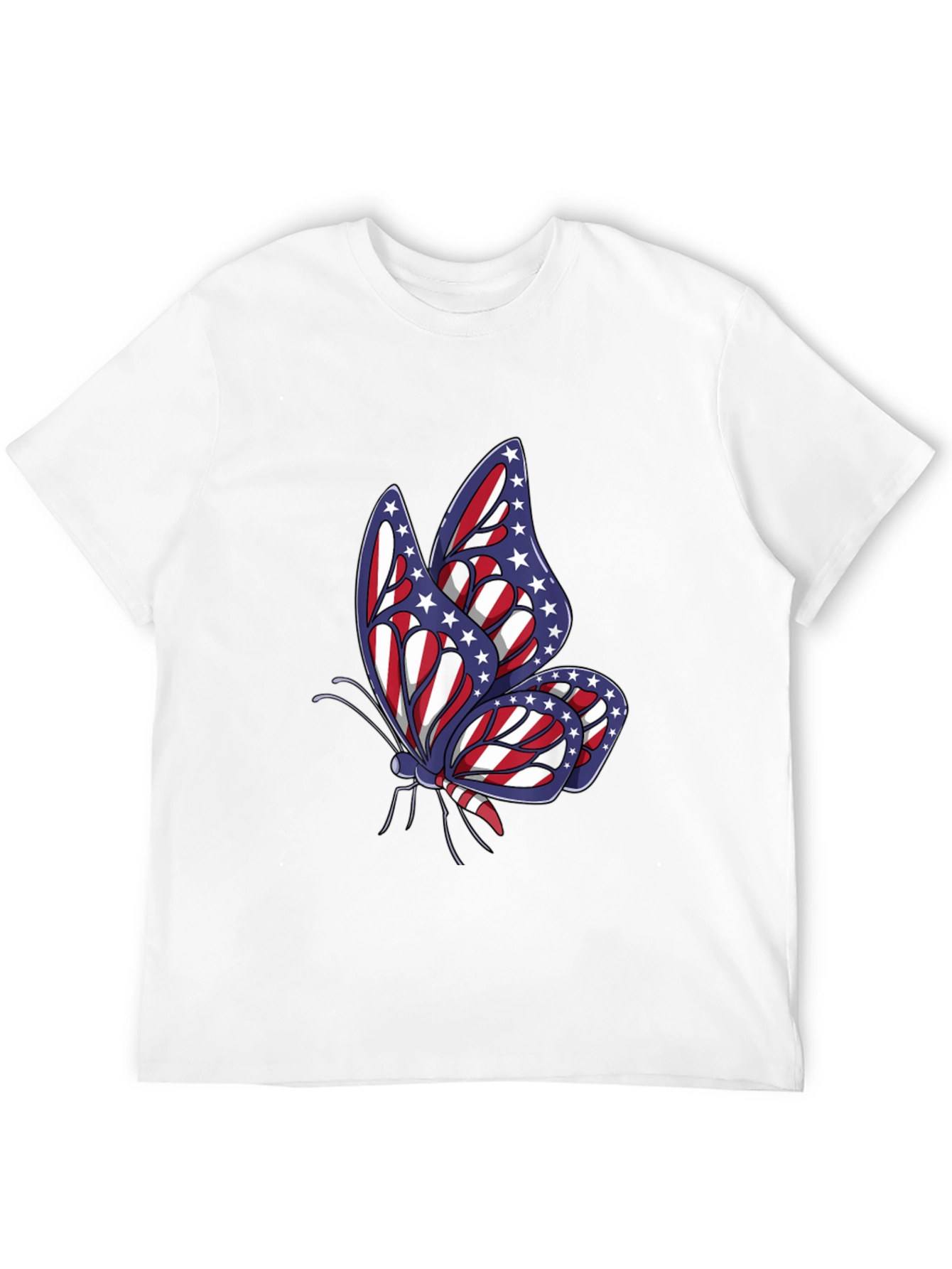 Patriotic Butterfly Graphic T-Shirt - USA Pride