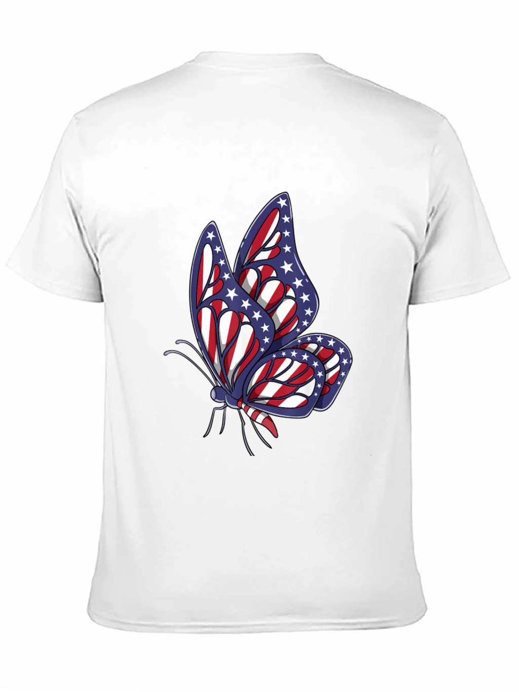 Patriotic Butterfly Graphic T-Shirt - USA Pride