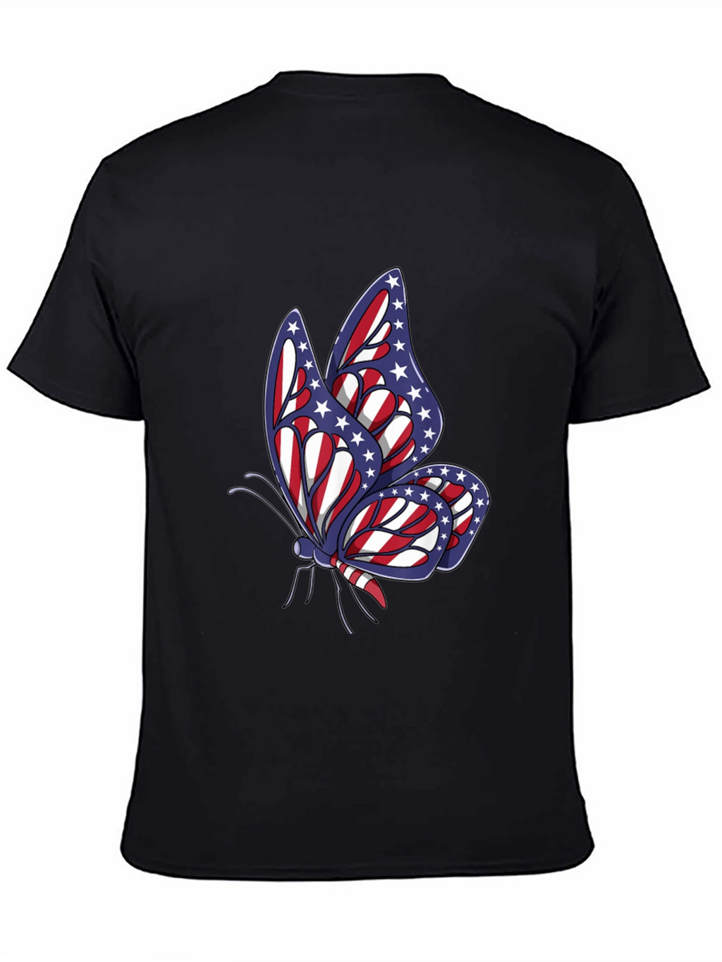 Patriotic Butterfly Graphic T-Shirt - USA Pride