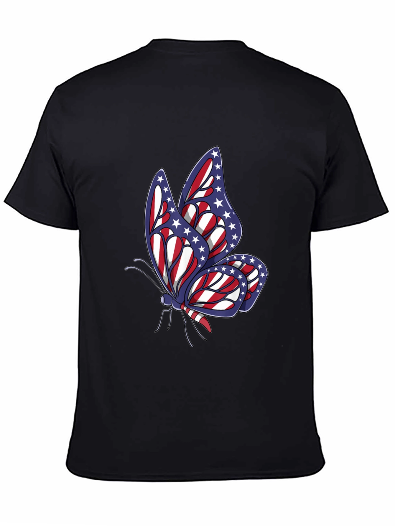 Patriotic Butterfly Graphic T-Shirt - USA Pride