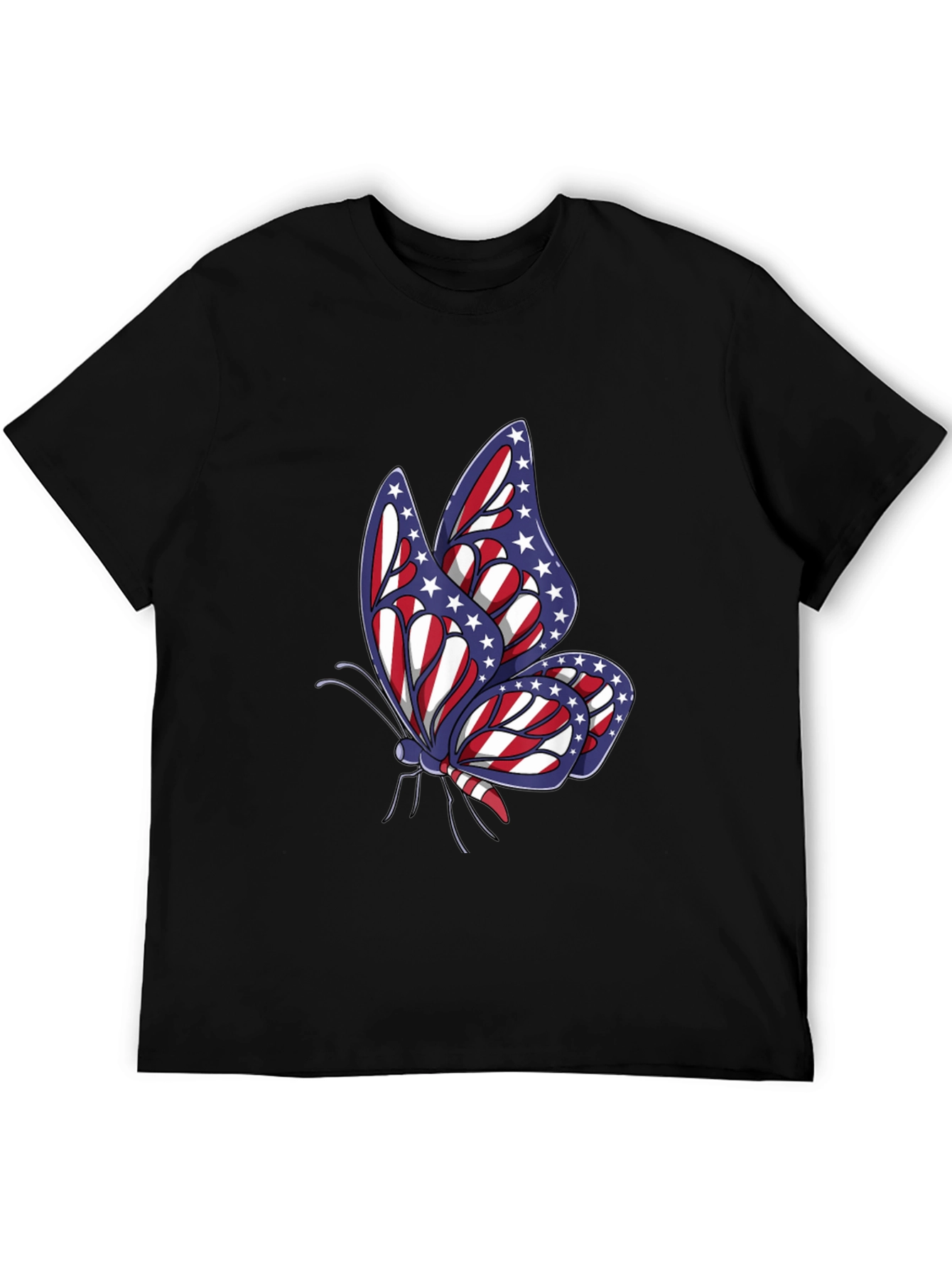 Patriotic Butterfly Graphic T-Shirt - USA Pride