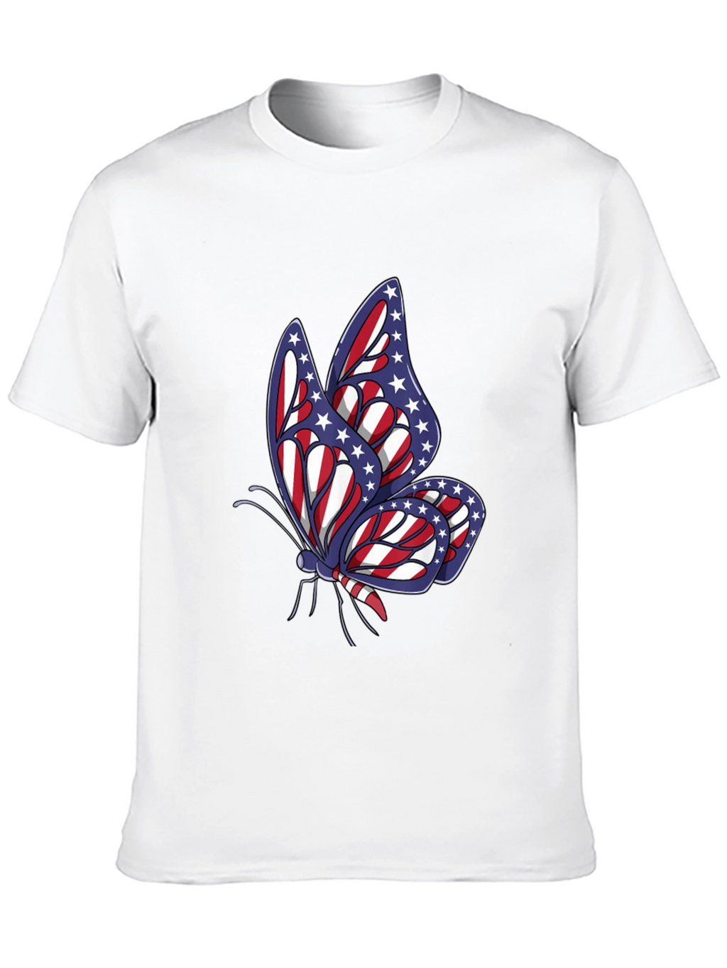 Patriotic Butterfly Graphic T-Shirt - USA Pride