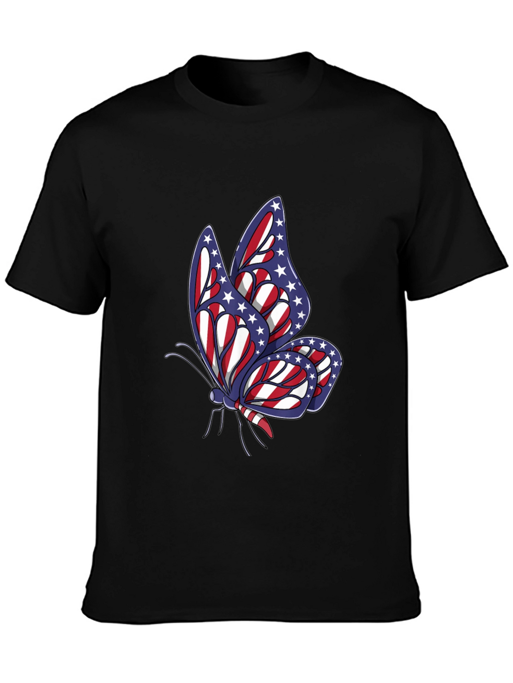 Patriotic Butterfly Graphic T-Shirt - USA Pride