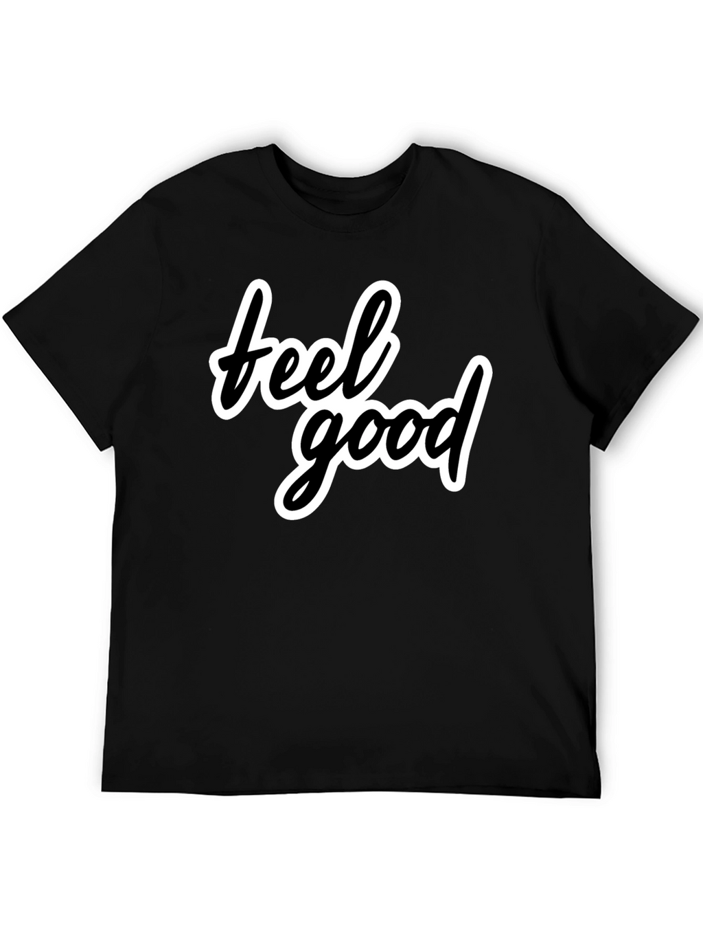Feel Good Black T-Shirt - Stylish Casual Wear