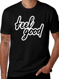 Feel Good Black T-Shirt - Stylish Casual Wear