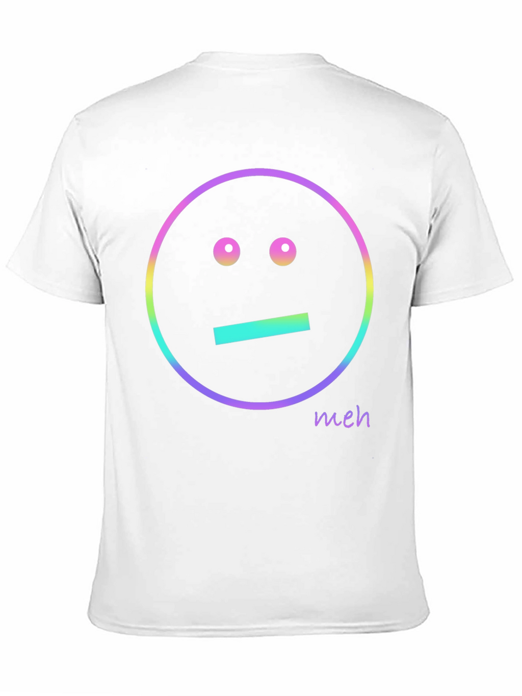 Meh Emoji Graphic T-Shirt - Black Casual Tee