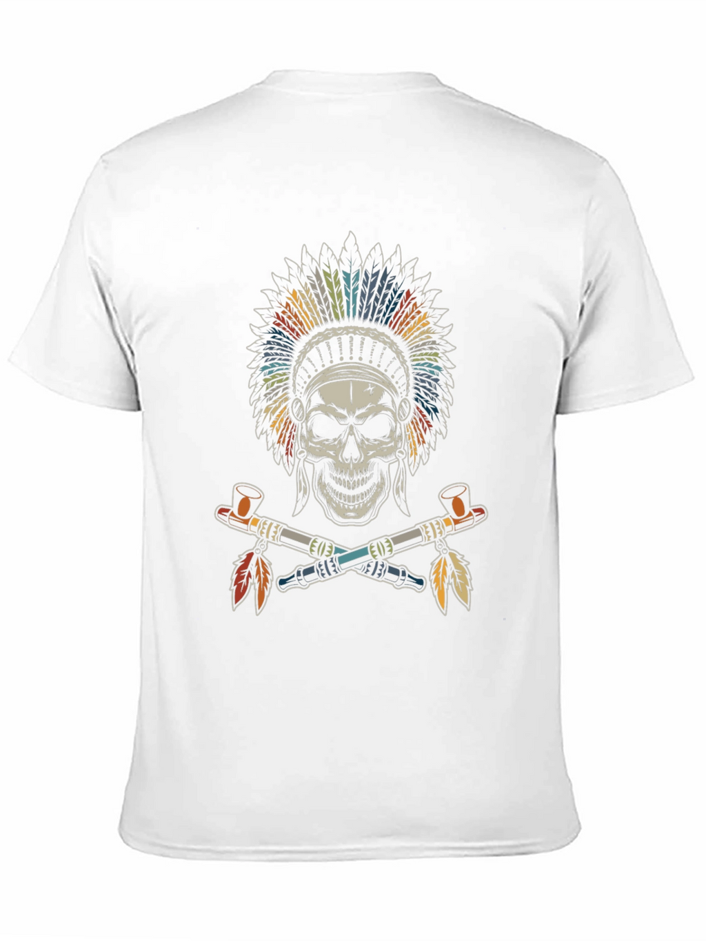 Skull Indian Chief T-Shirt - Black
