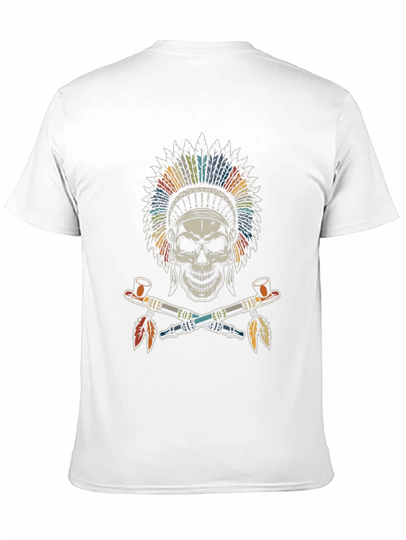 Skull Indian Chief T-Shirt - Black