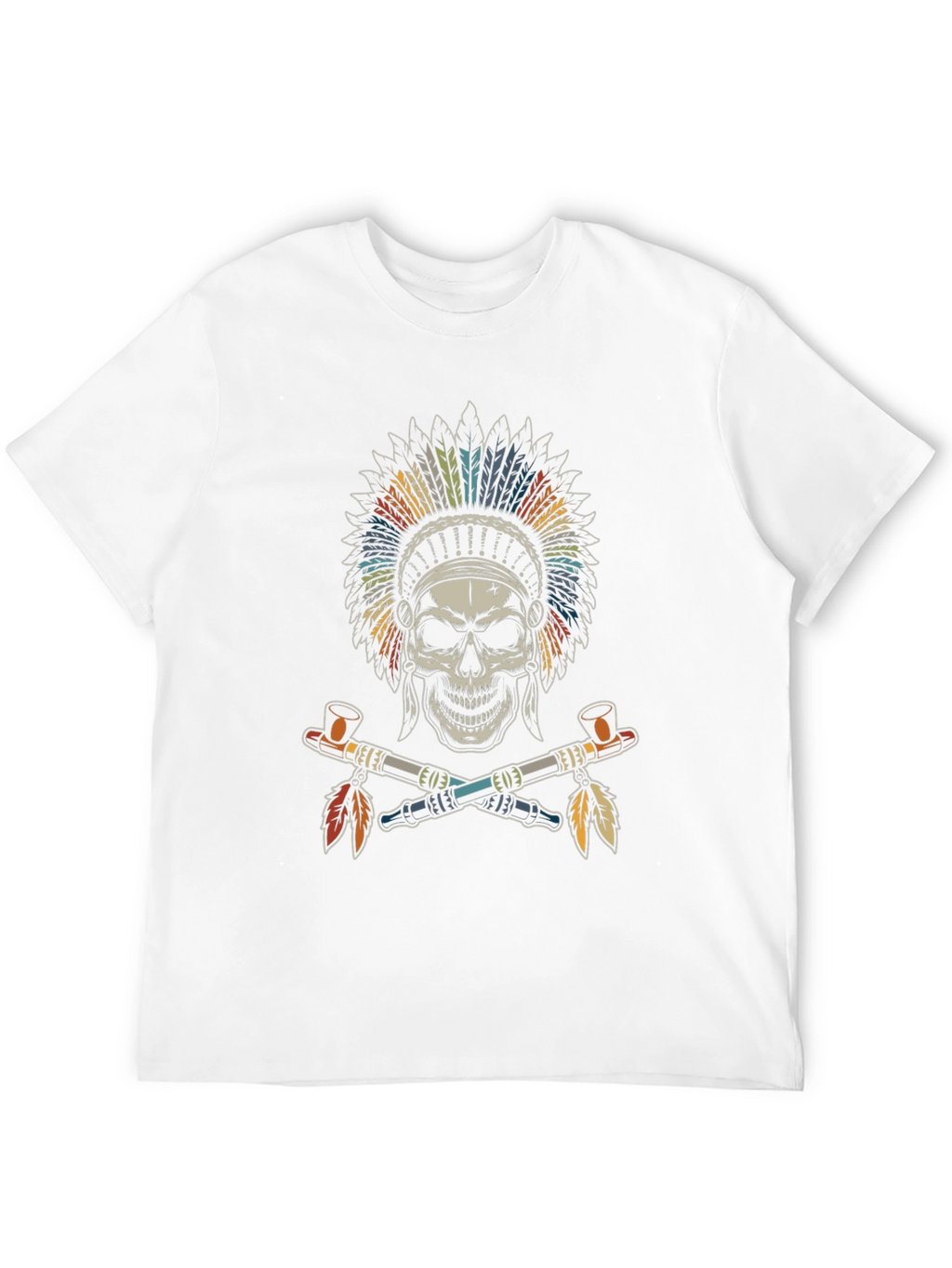 Skull Indian Chief T-Shirt - Black