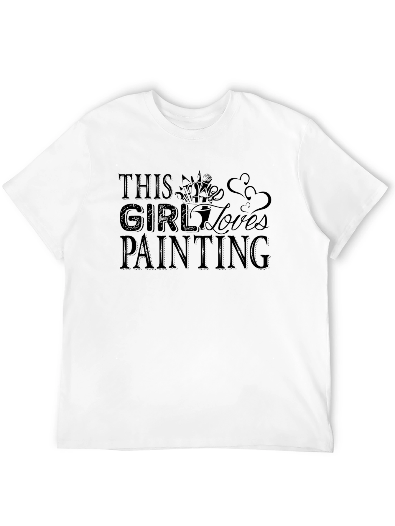 This Girl Loves Painting Black Graphic Tee