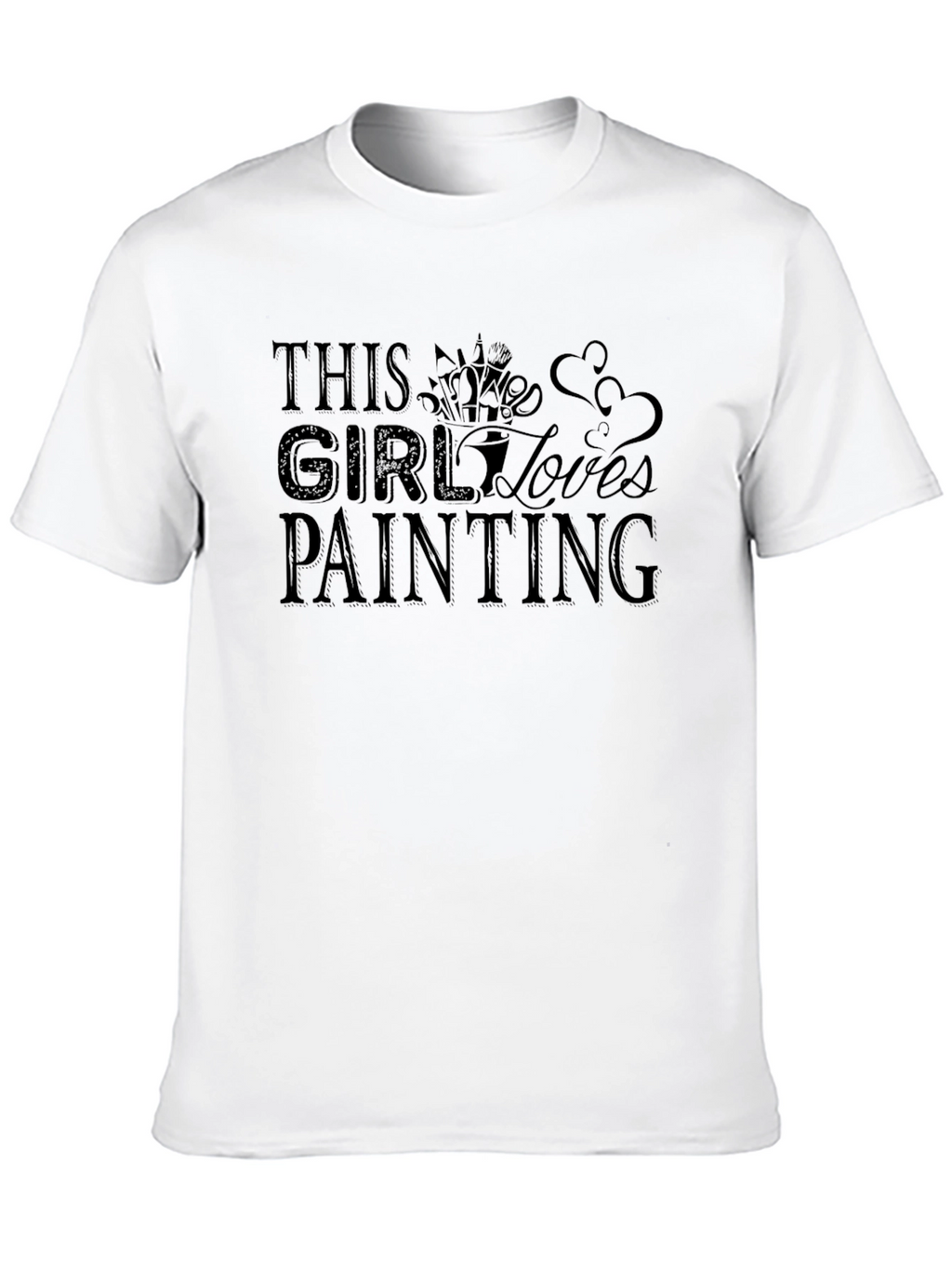 This Girl Loves Painting Black Graphic Tee