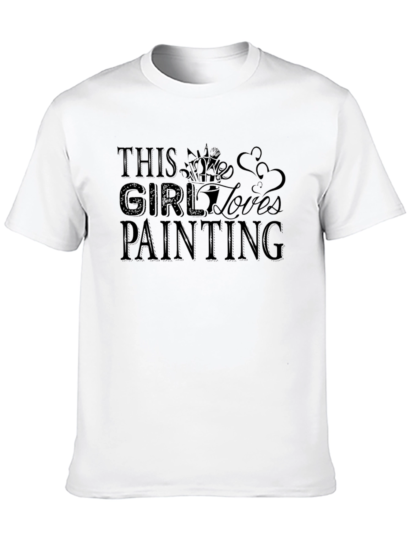 This Girl Loves Painting Black Graphic Tee