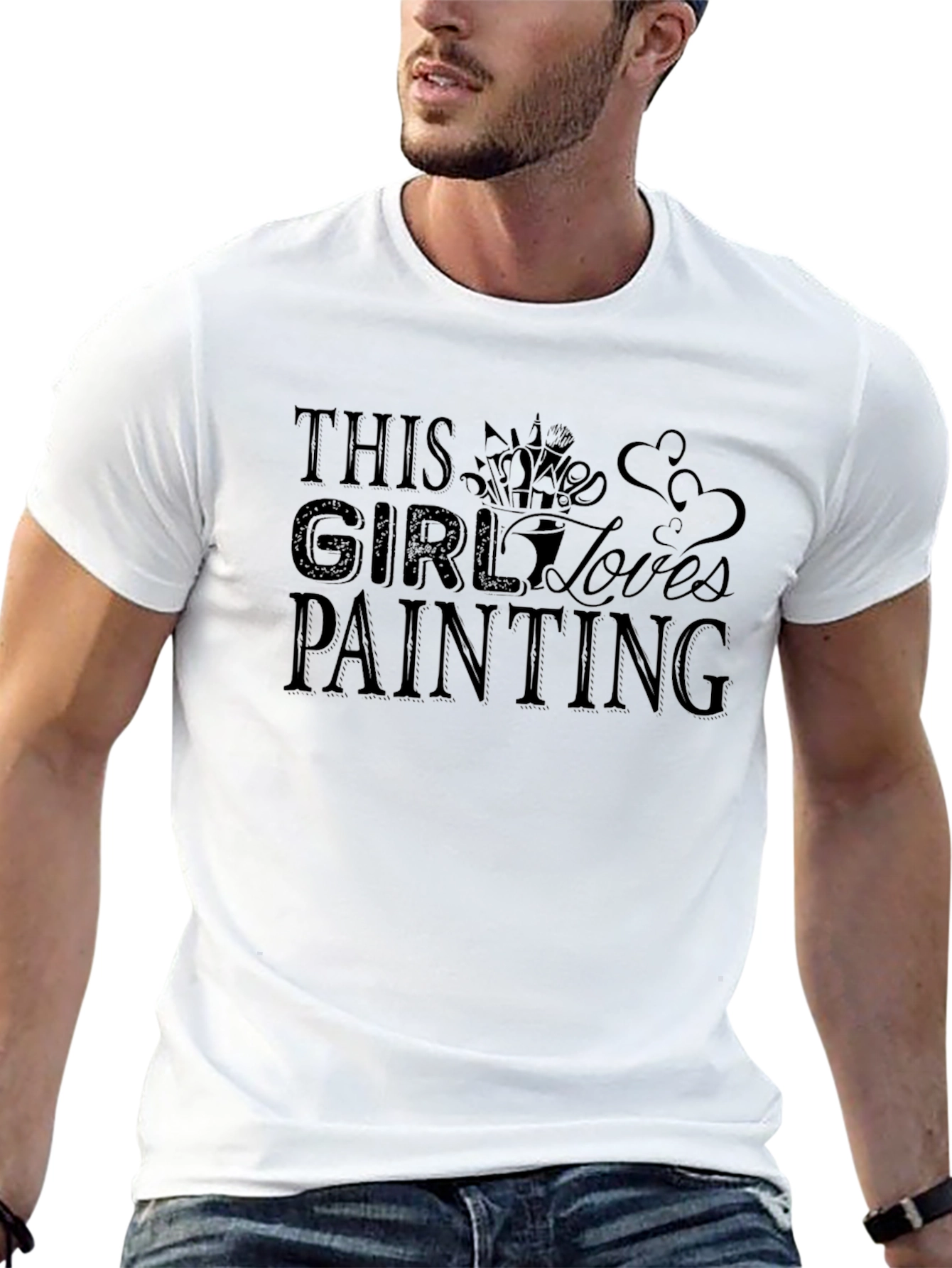 This Girl Loves Painting Black Graphic Tee