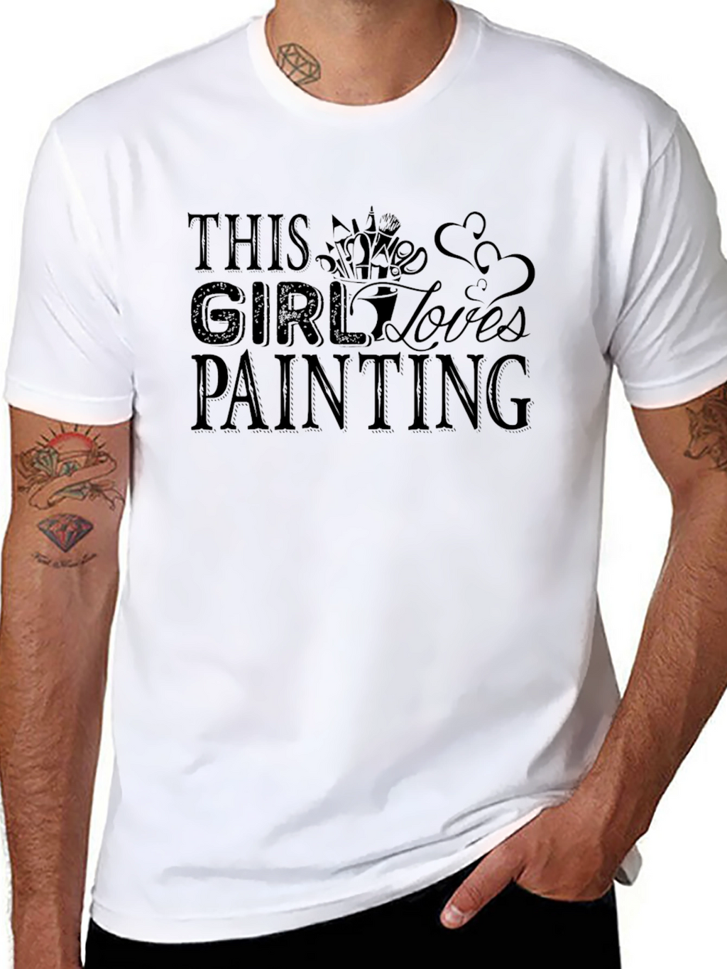 This Girl Loves Painting Black Graphic Tee