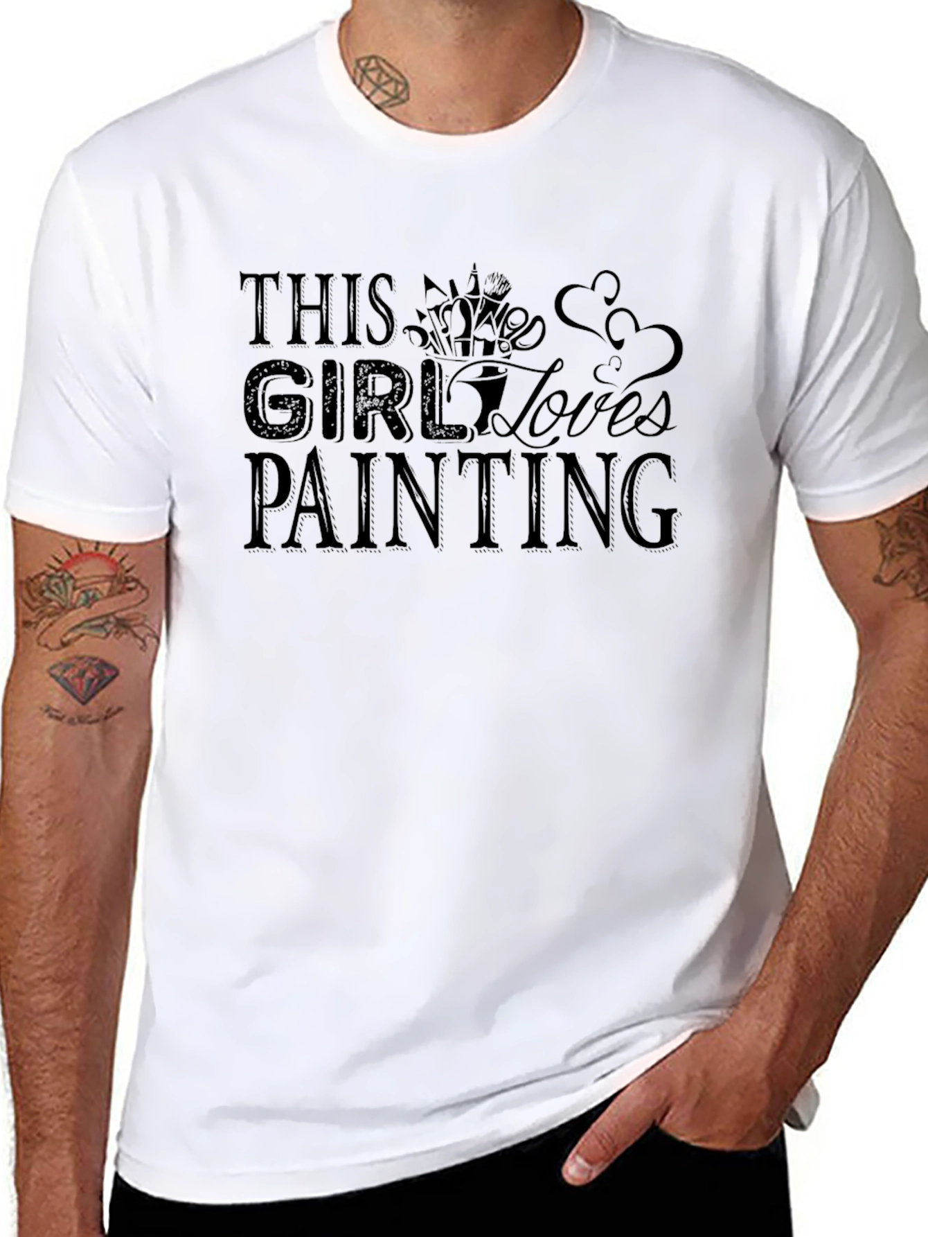 This Girl Loves Painting Black Graphic Tee