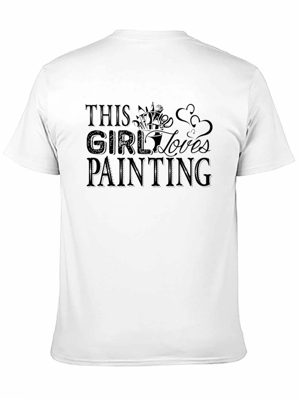This Girl Loves Painting Black Graphic Tee