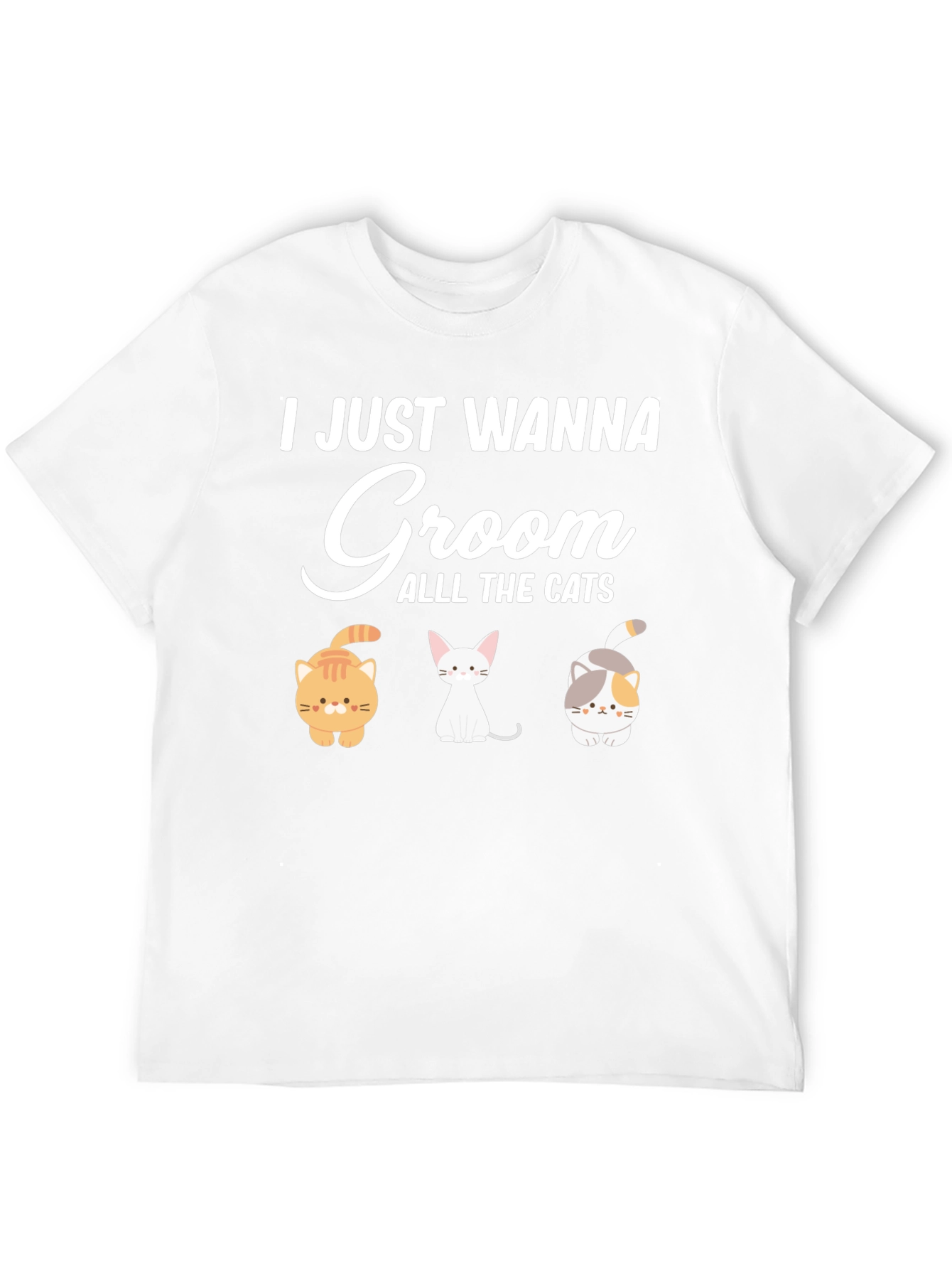 Cute Cat Grooming T-Shirt - Groom All The Cats