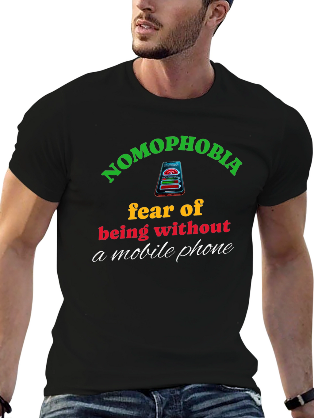Nomophobia T-Shirt: Fear of Being Without Your Phone