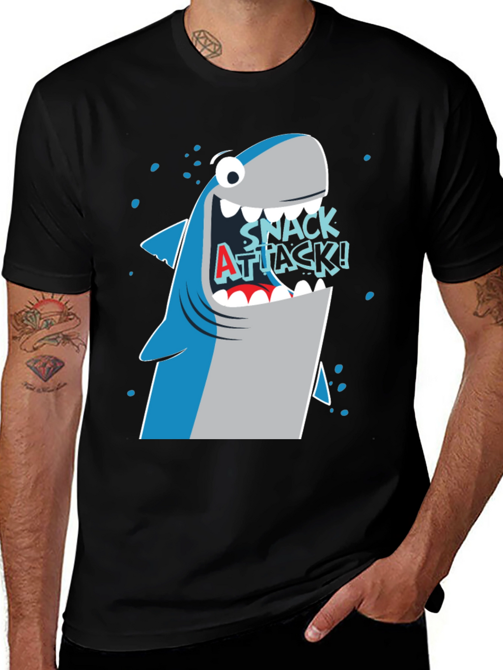 Snack Attack Shark Graphic Tee