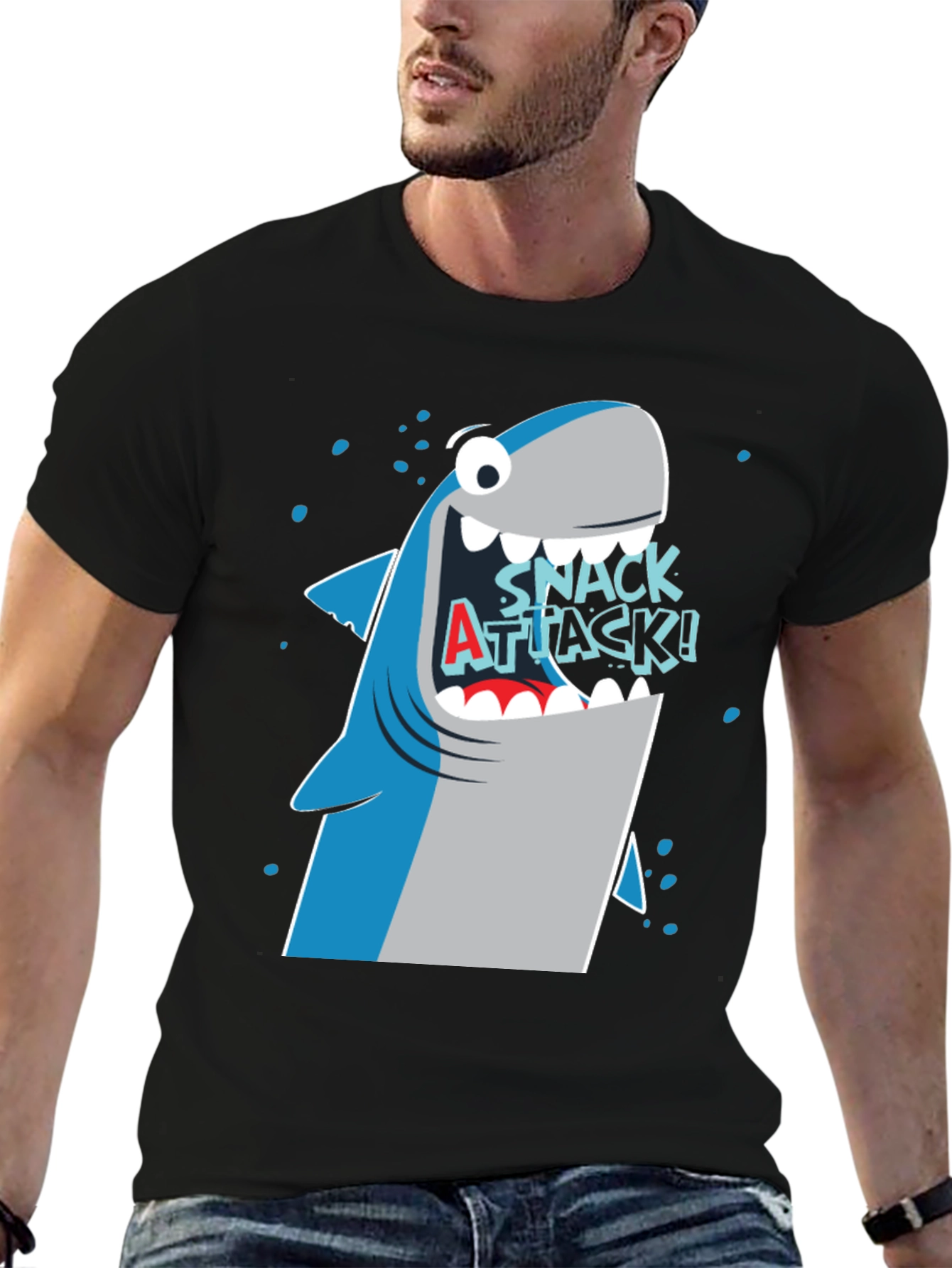 Snack Attack Shark Graphic Tee