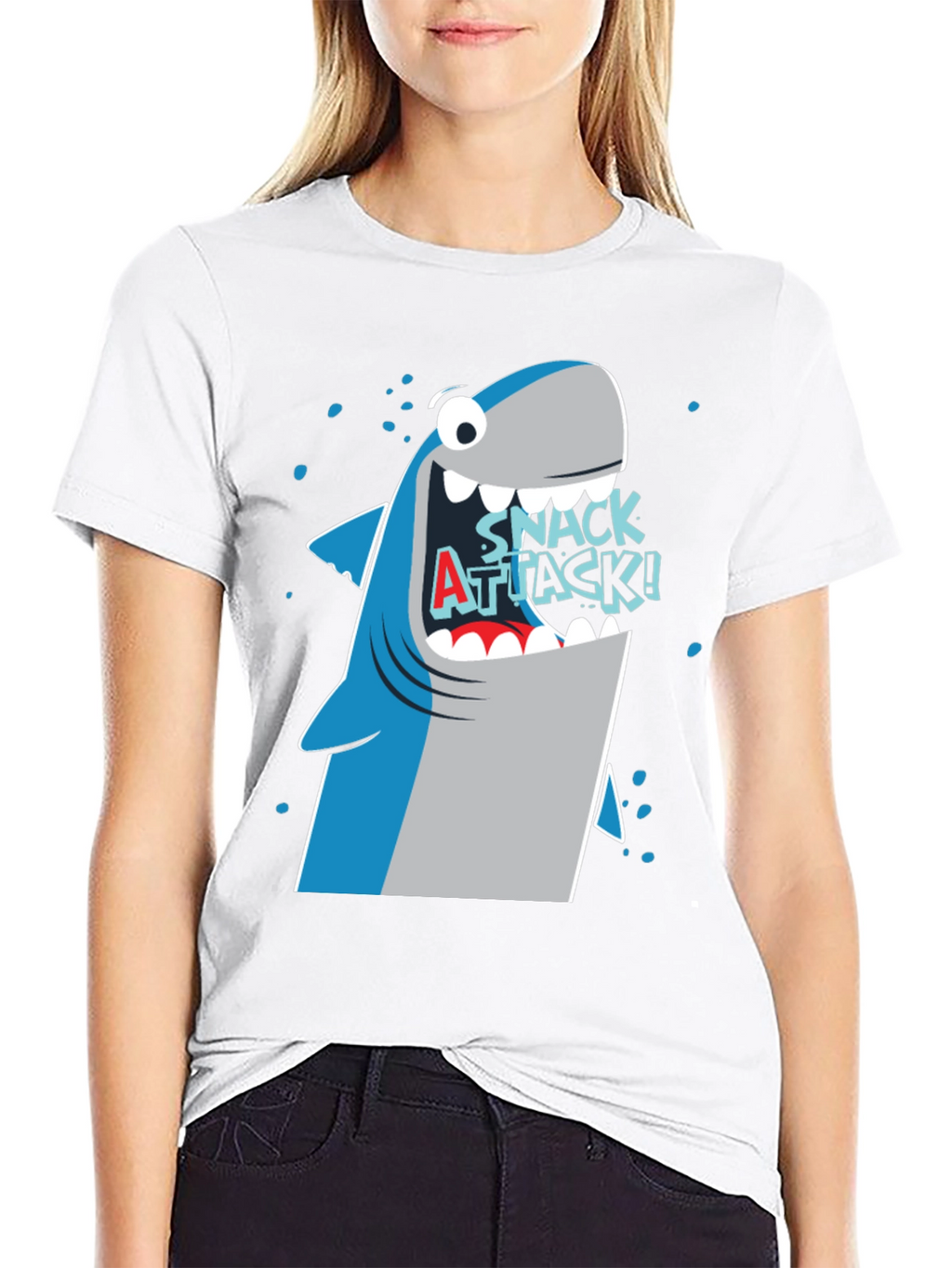 Snack Attack Shark Graphic Tee