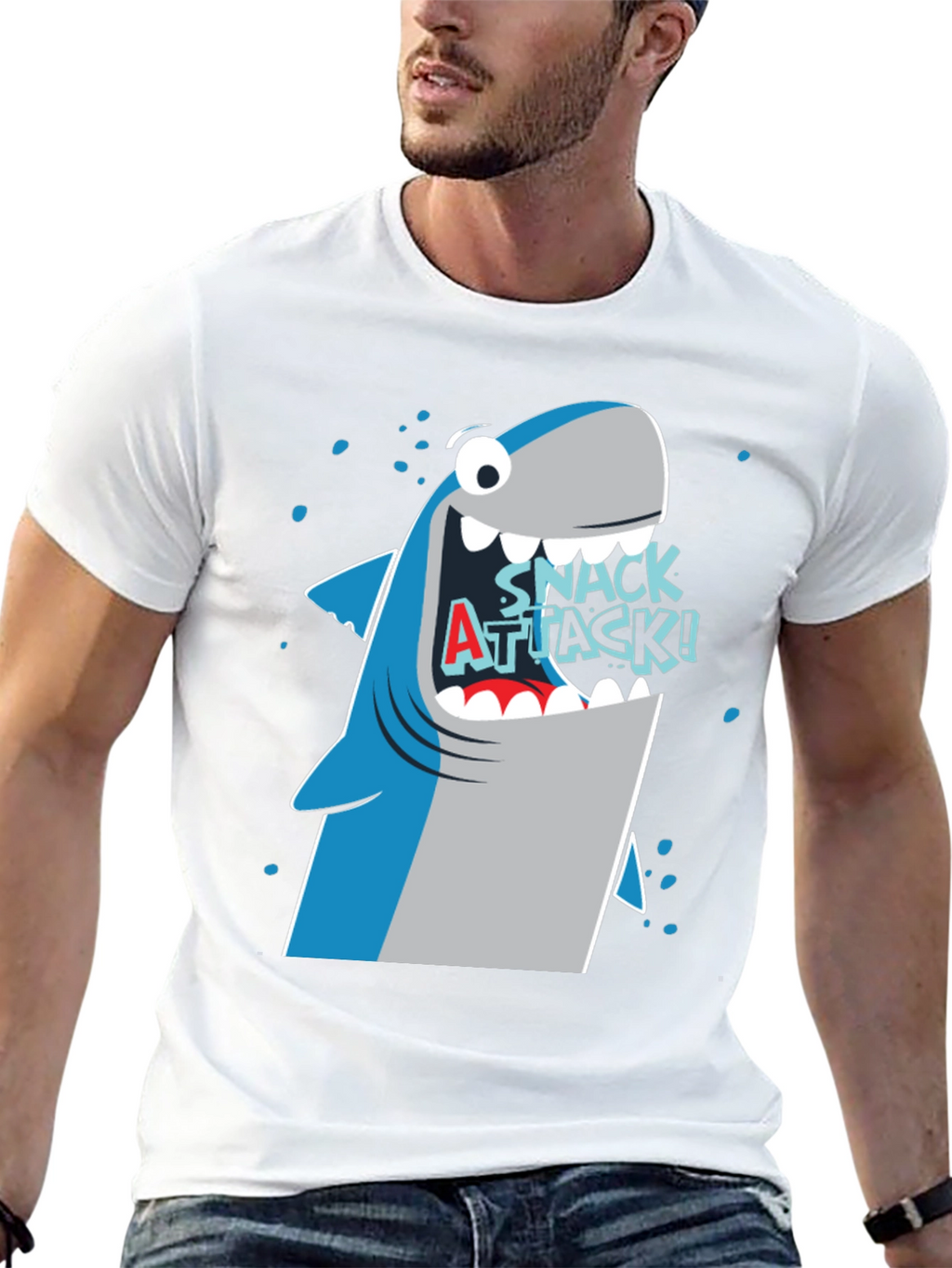 Snack Attack Shark Graphic Tee