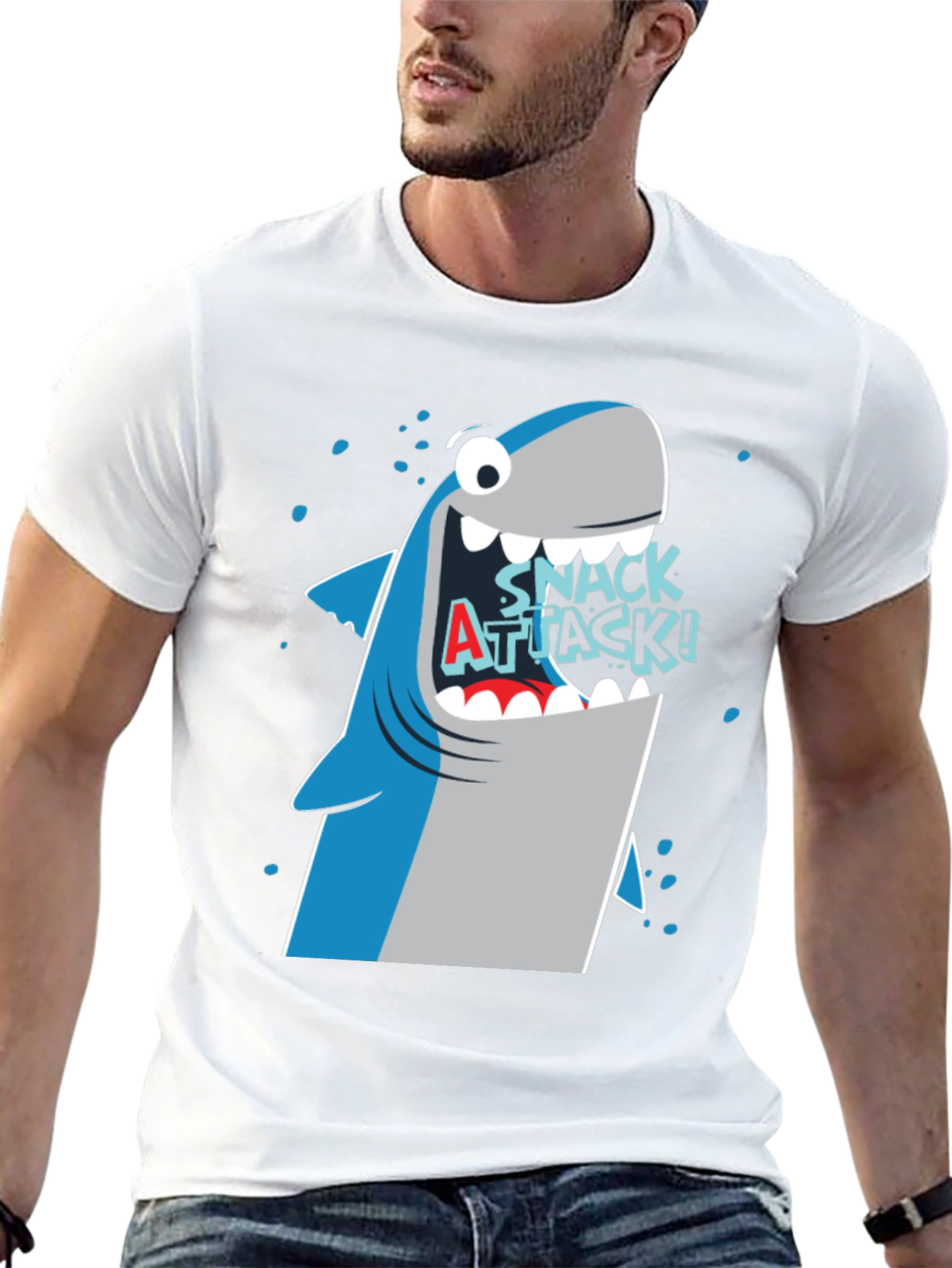 Snack Attack Shark Graphic Tee