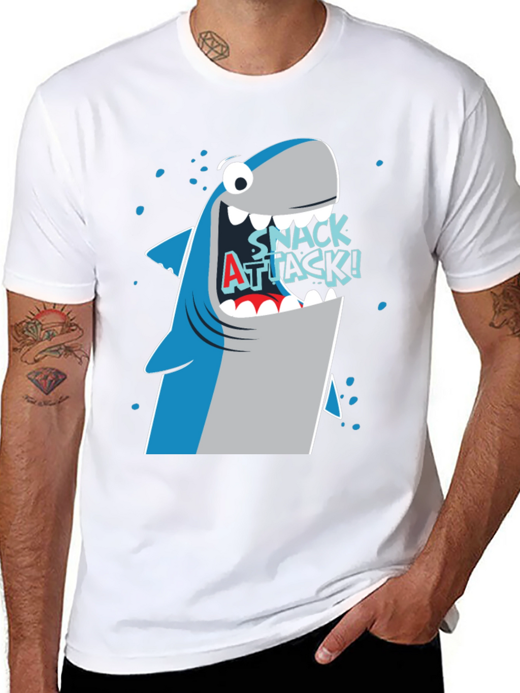 Snack Attack Shark Graphic Tee