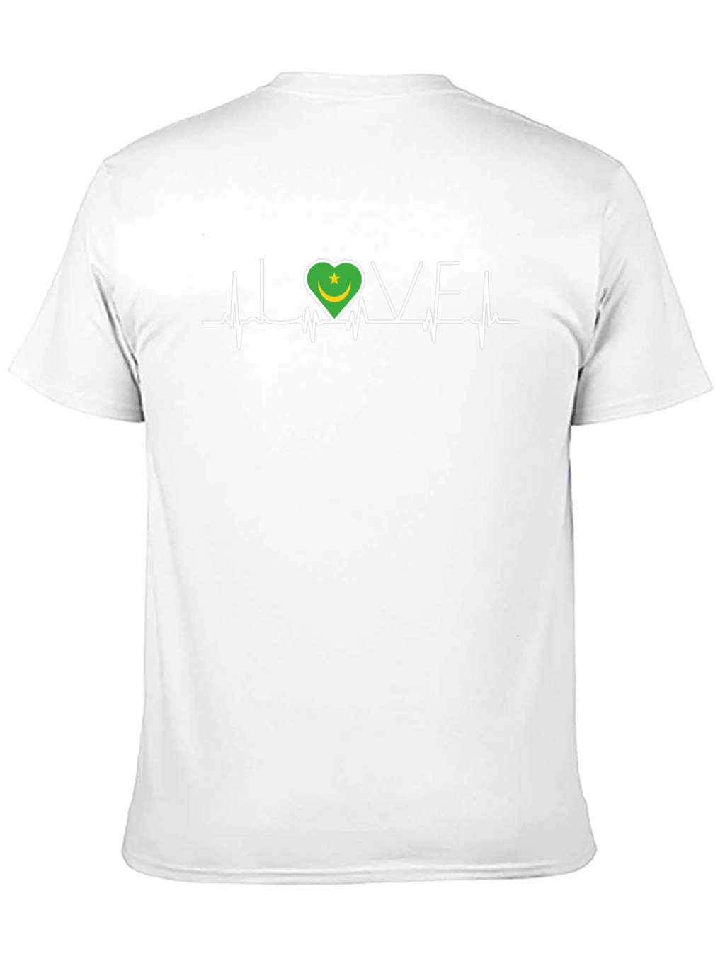 I Love Mauritania T-Shirt Country Flag Heartbeat Tee
