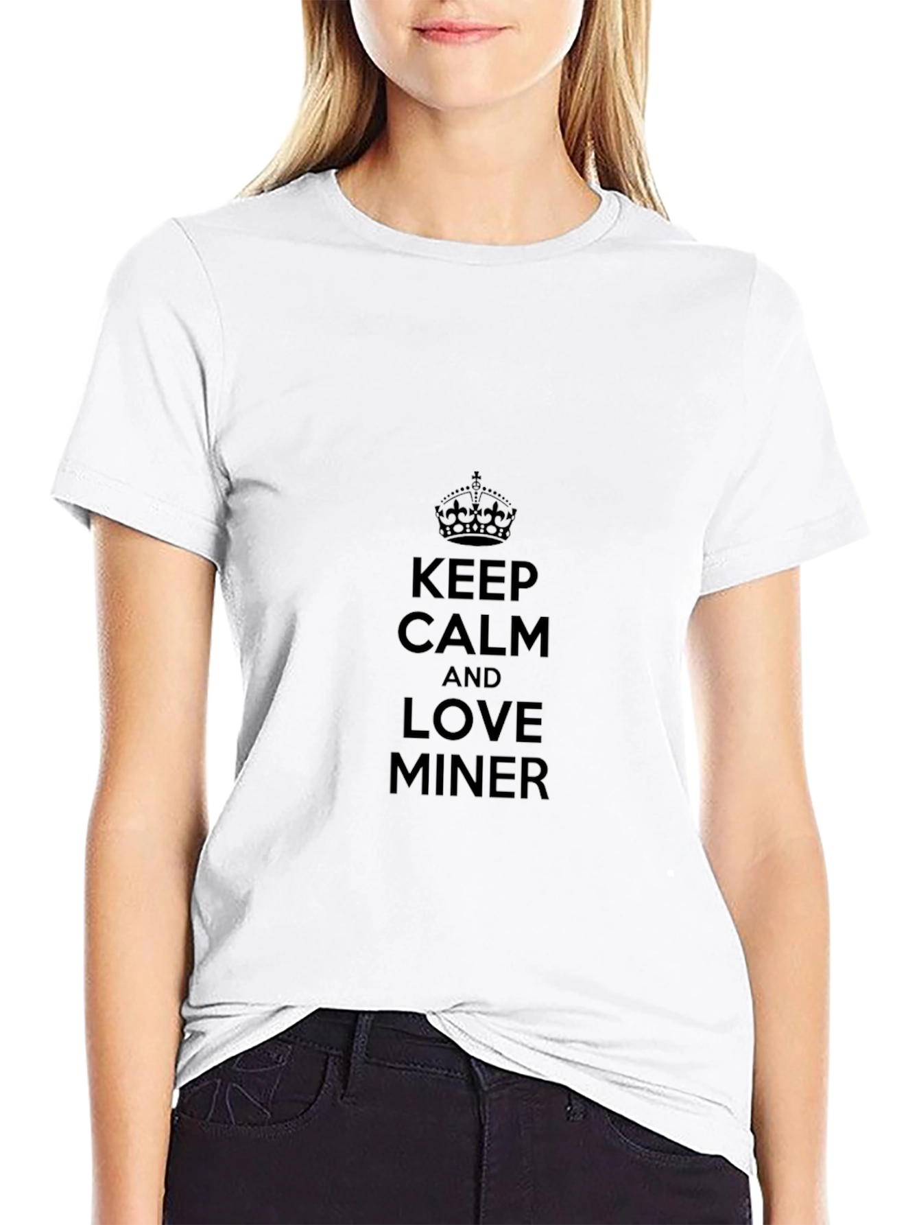 Keep Calm and Love Miner Black T-Shirt