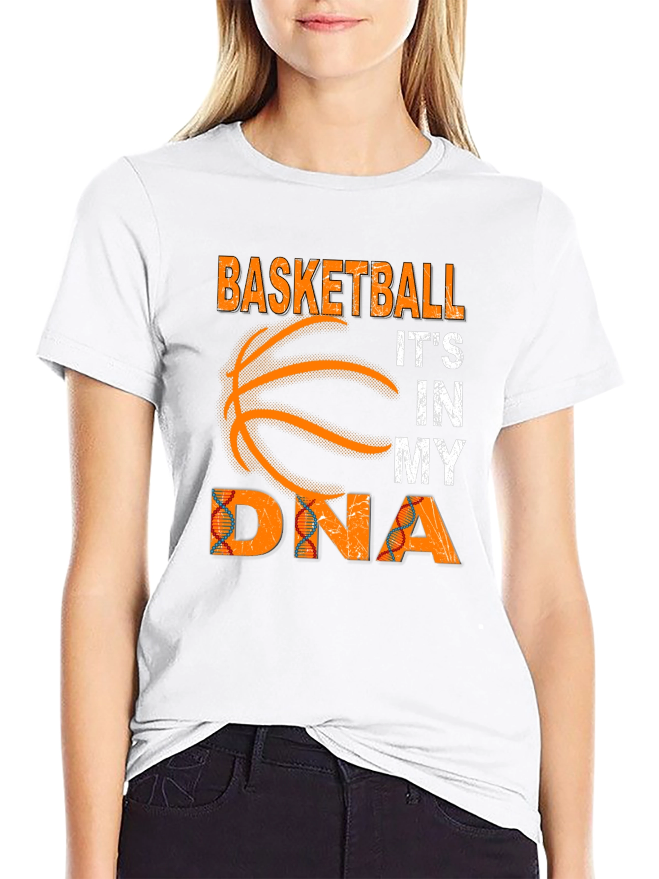 Basketball Its In My DNA T-Shirt Black