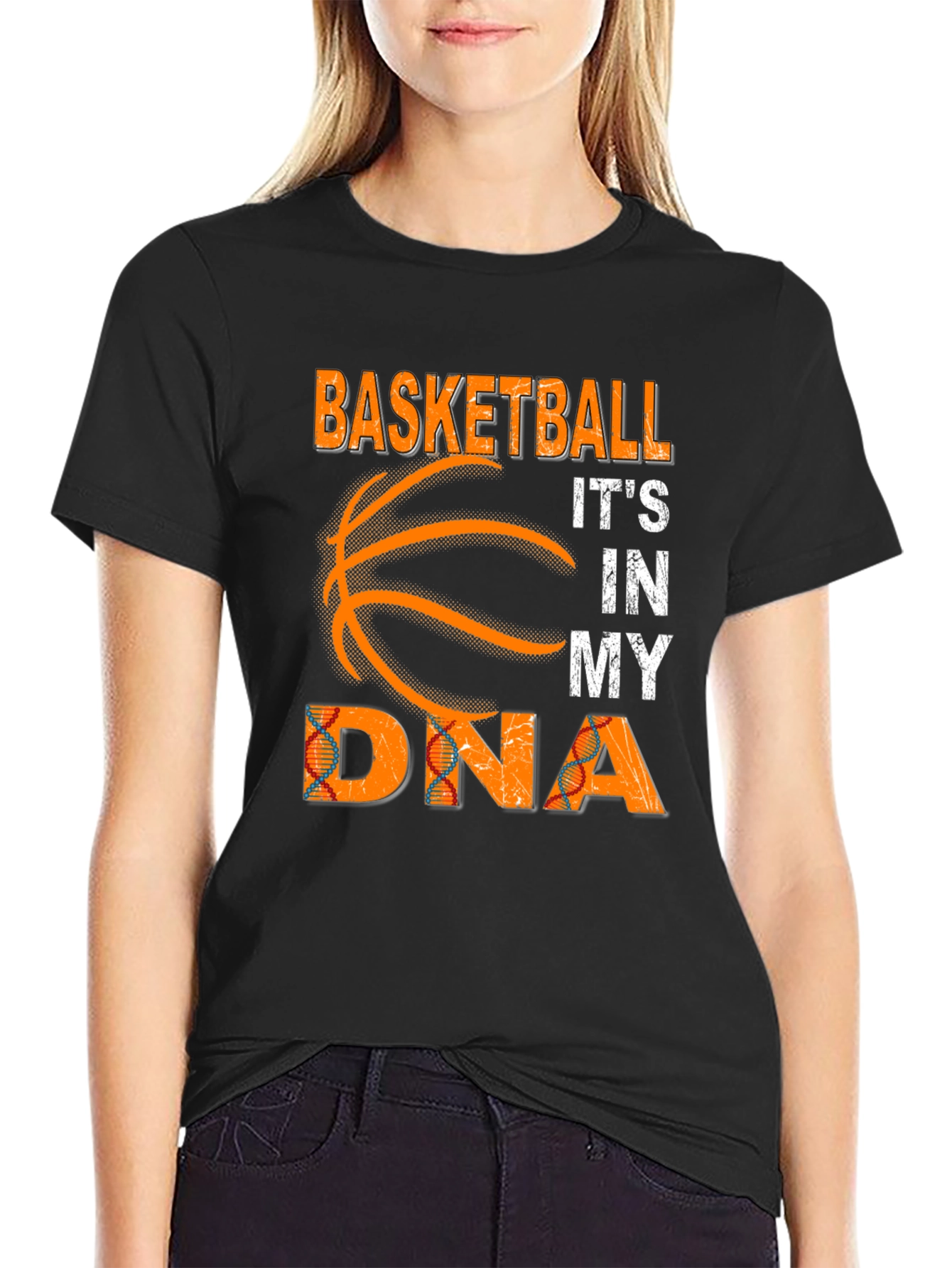 Basketball Its In My DNA T-Shirt Black