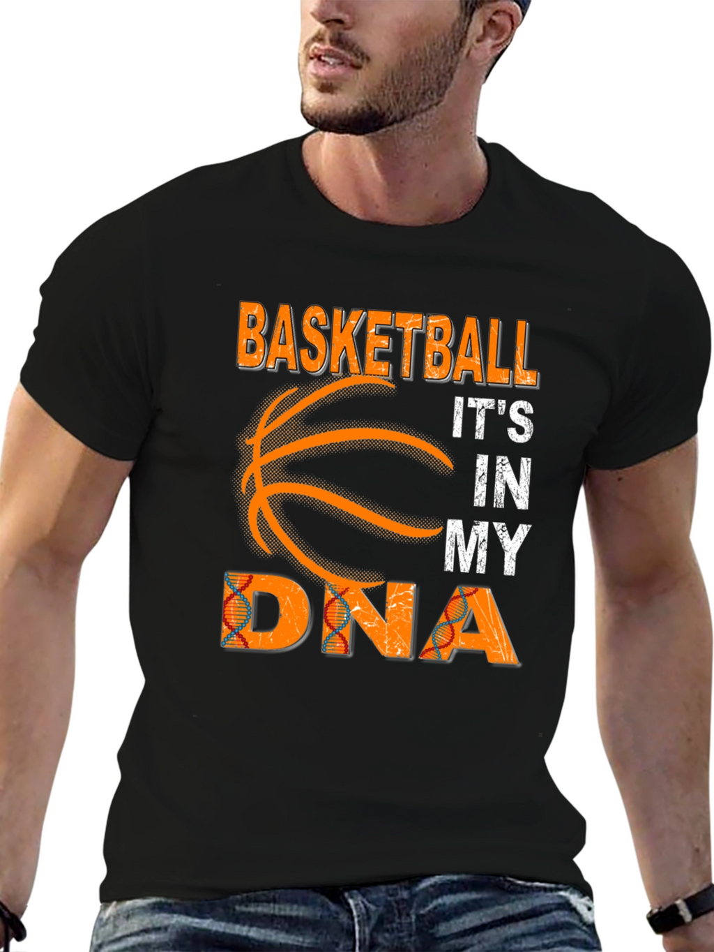 Basketball Its In My DNA T-Shirt Black