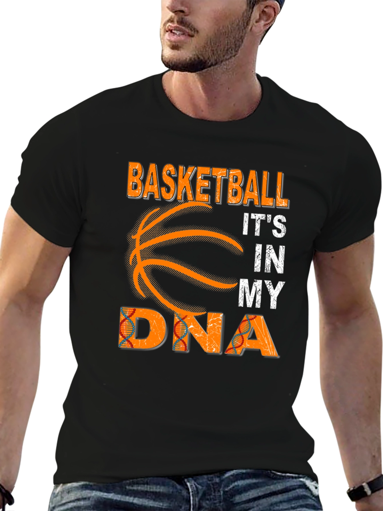 Basketball Its In My DNA T-Shirt Black