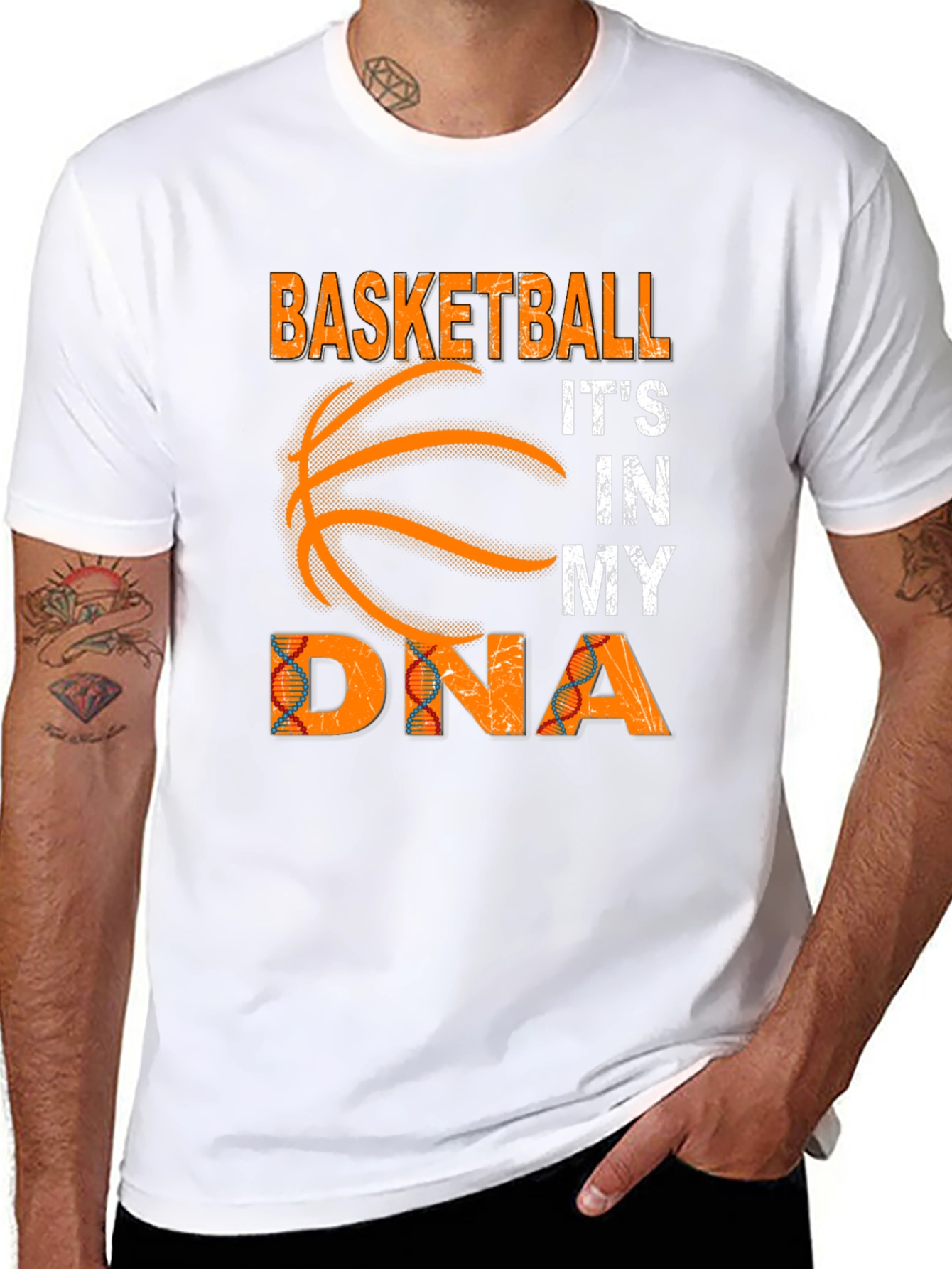 Basketball Its In My DNA T-Shirt Black