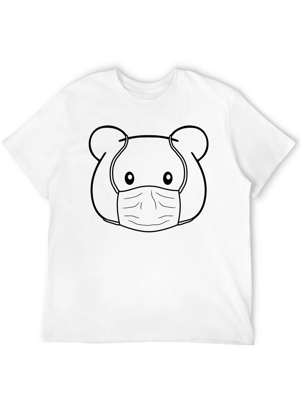 Cute Bear Face Mask T-Shirt