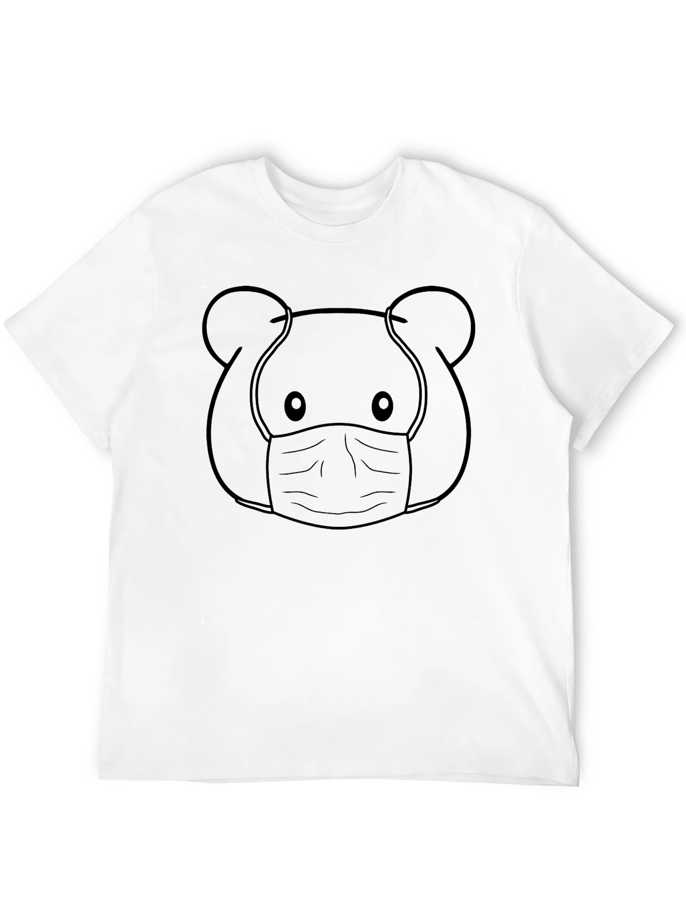 Cute Bear Face Mask T-Shirt