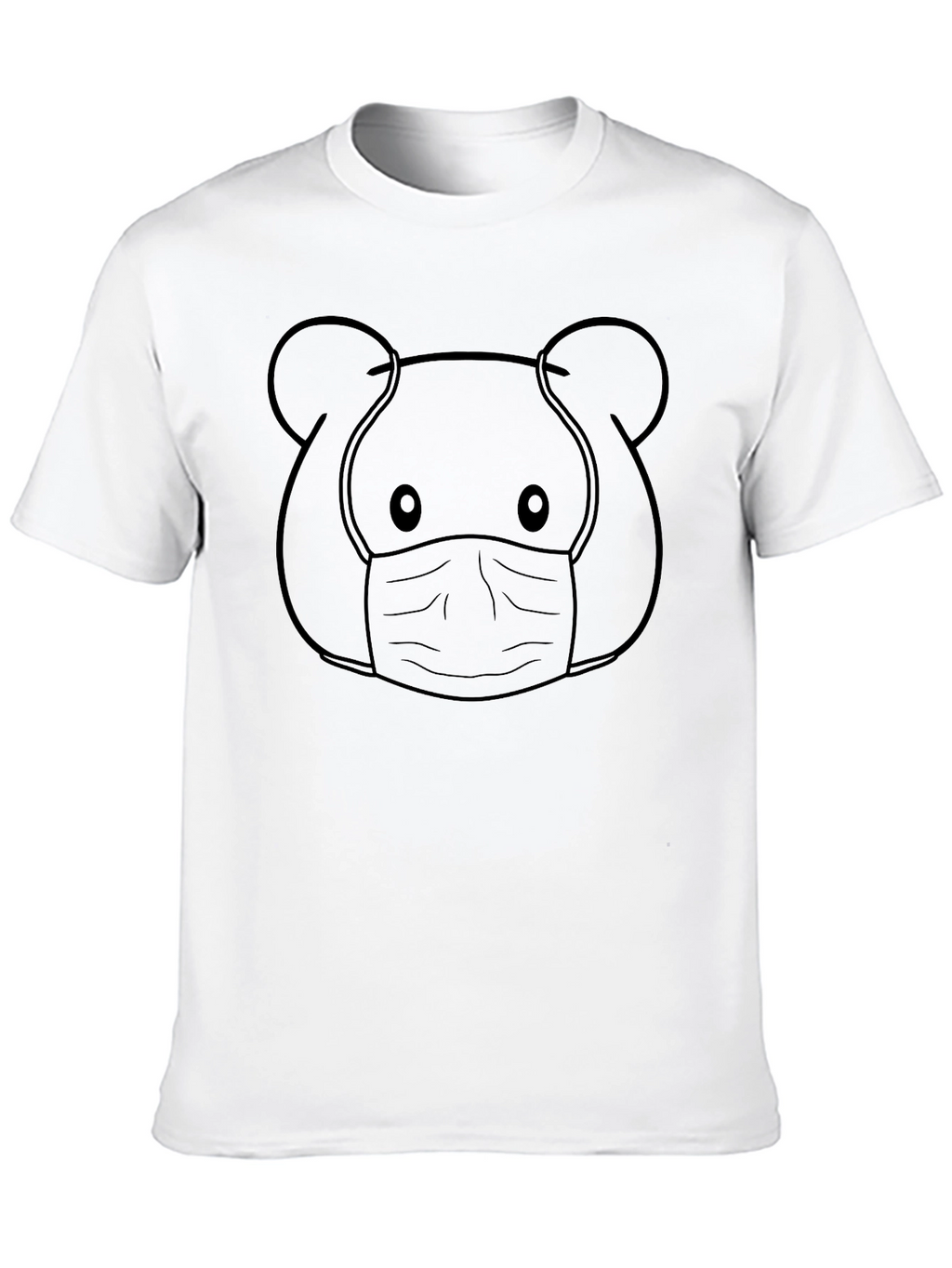 Cute Bear Face Mask T-Shirt