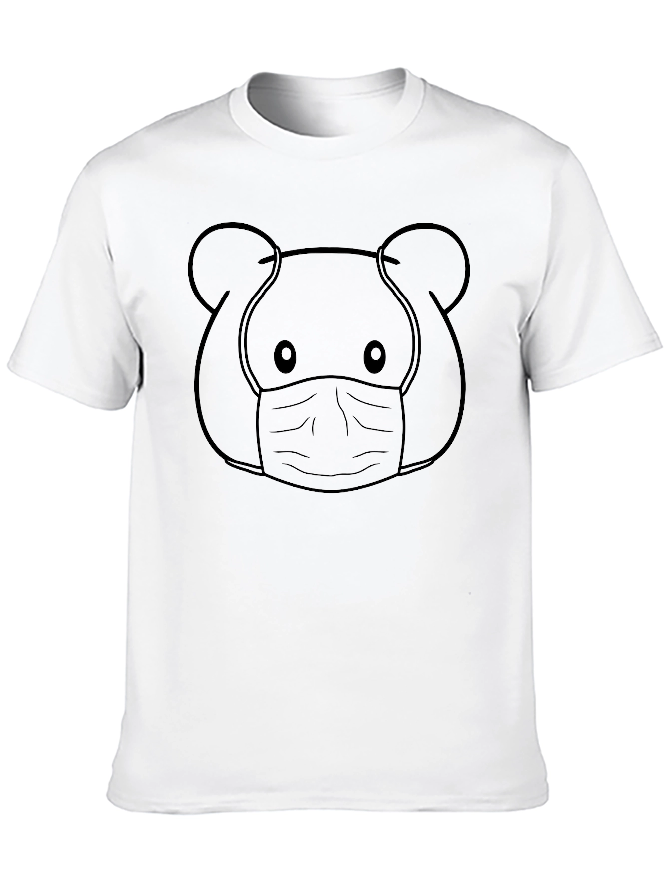Cute Bear Face Mask T-Shirt
